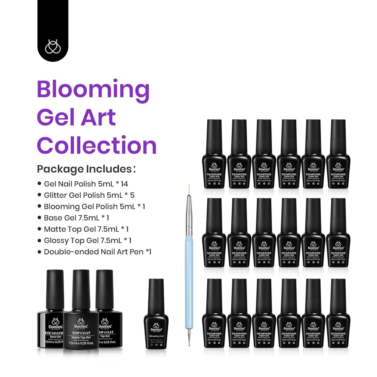 imageBeetles Gel Nail Polish Set 20 Colors Red Blue White Nails with No Wipe Base and Glossy ampamp Matte Top Coat for Soakoff UV Light Gel Nail Art Manicure Set DIY at Home Gifts for Women Girls320 Lightyears Away