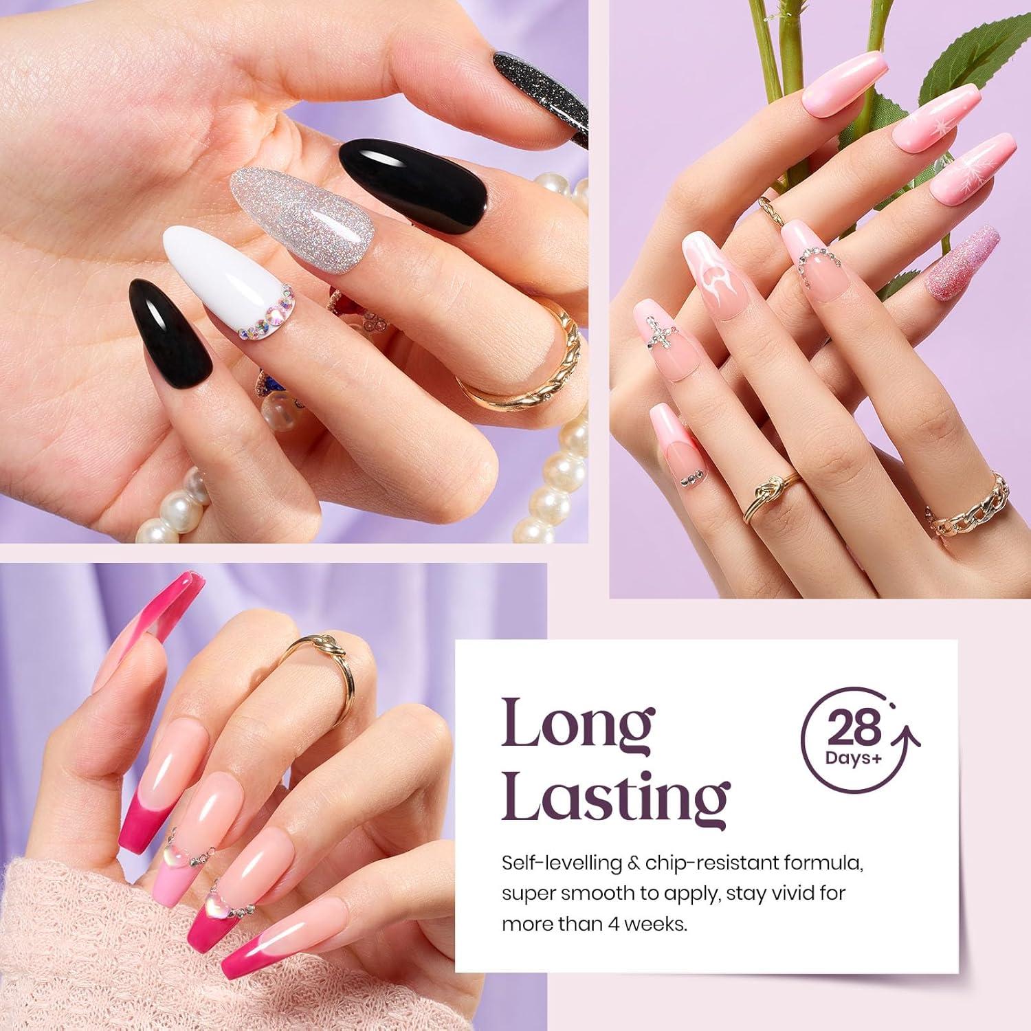 imageBeetles Gel Nail Polish Set 20 Colors Red Blue White Nails with No Wipe Base and Glossy ampamp Matte Top Coat for Soakoff UV Light Gel Nail Art Manicure Set DIY at Home Gifts for Women Girls0 20 Colors Moonlight Dance