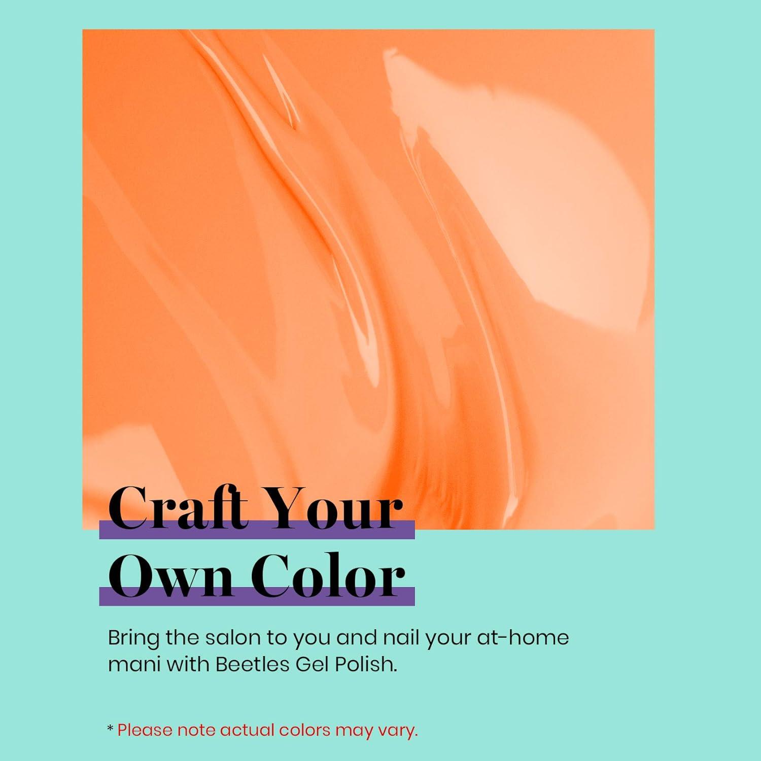 imageBeetles Halloween Gel Nail Polish  Luminous Orange Glow in the Dark Gel Polish Soak Off Uv LED Nail Lamp Halloween Nail Art Manicure Salon DIY Home 05OzVibrant Tangerine