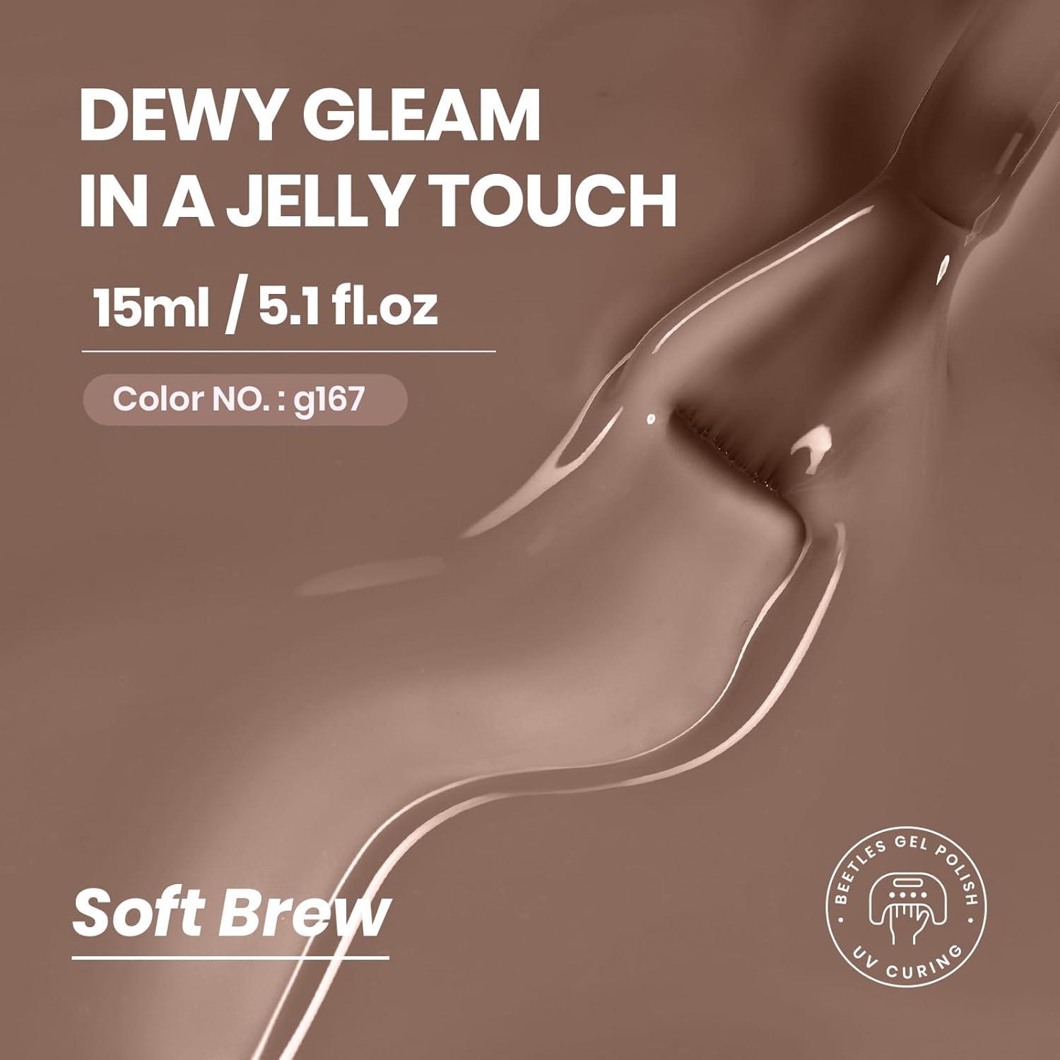 imageBeetles Halloween Gel Nail Polish  Luminous Orange Glow in the Dark Gel Polish Soak Off Uv LED Nail Lamp Halloween Nail Art Manicure Salon DIY Home 05OzSoft Brew