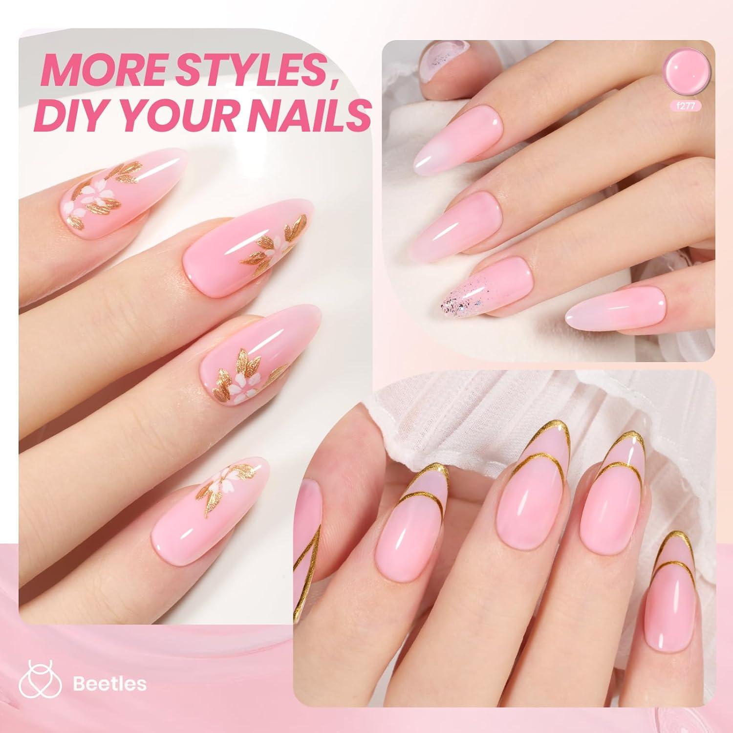 imageBeetles Halloween Gel Nail Polish  Luminous Orange Glow in the Dark Gel Polish Soak Off Uv LED Nail Lamp Halloween Nail Art Manicure Salon DIY Home 05Oz002Sweet Dream