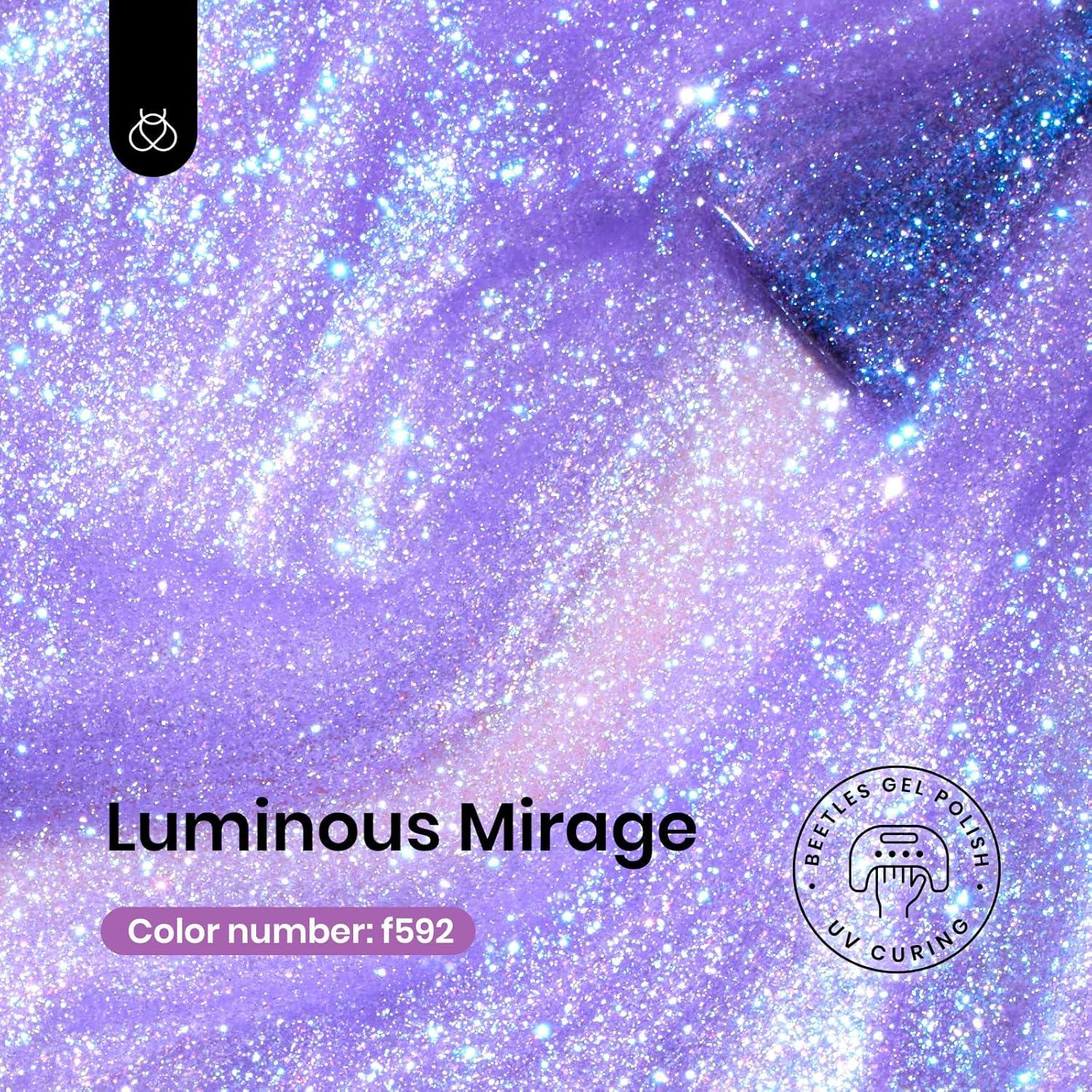 imageBeetles Halloween Gel Nail Polish  Luminous Orange Glow in the Dark Gel Polish Soak Off Uv LED Nail Lamp Halloween Nail Art Manicure Salon DIY Home 05Oz001Luminous Mirage