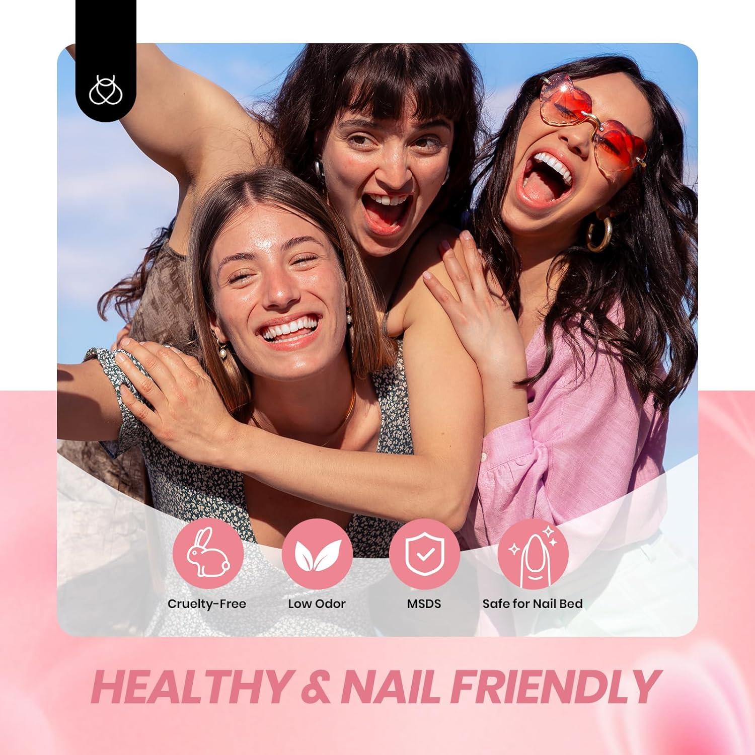 imageBeetles Halloween Gel Nail Polish  Luminous Orange Glow in the Dark Gel Polish Soak Off Uv LED Nail Lamp Halloween Nail Art Manicure Salon DIY Home 05Oz002Naked Rose