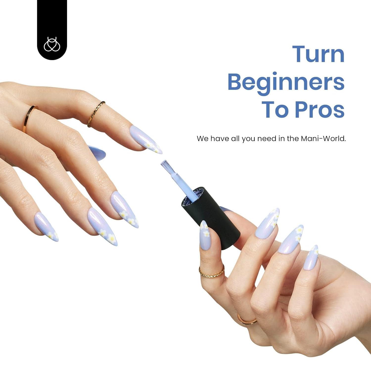 imageBeetles Halloween Gel Nail Polish  Luminous Orange Glow in the Dark Gel Polish Soak Off Uv LED Nail Lamp Halloween Nail Art Manicure Salon DIY Home 05Oz07Dreamy Blue