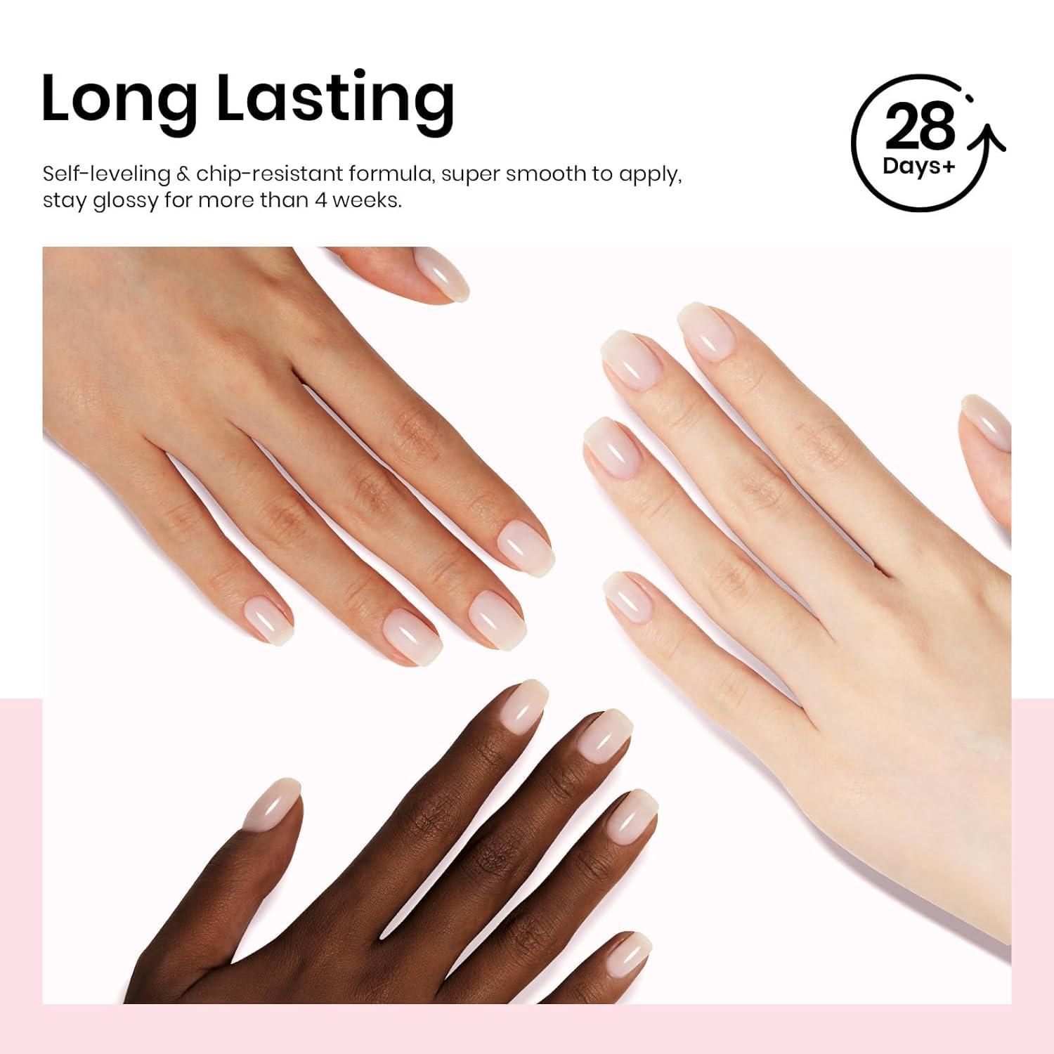 imageBeetles Halloween Gel Nail Polish  Luminous Orange Glow in the Dark Gel Polish Soak Off Uv LED Nail Lamp Halloween Nail Art Manicure Salon DIY Home 05Oz000Milky White