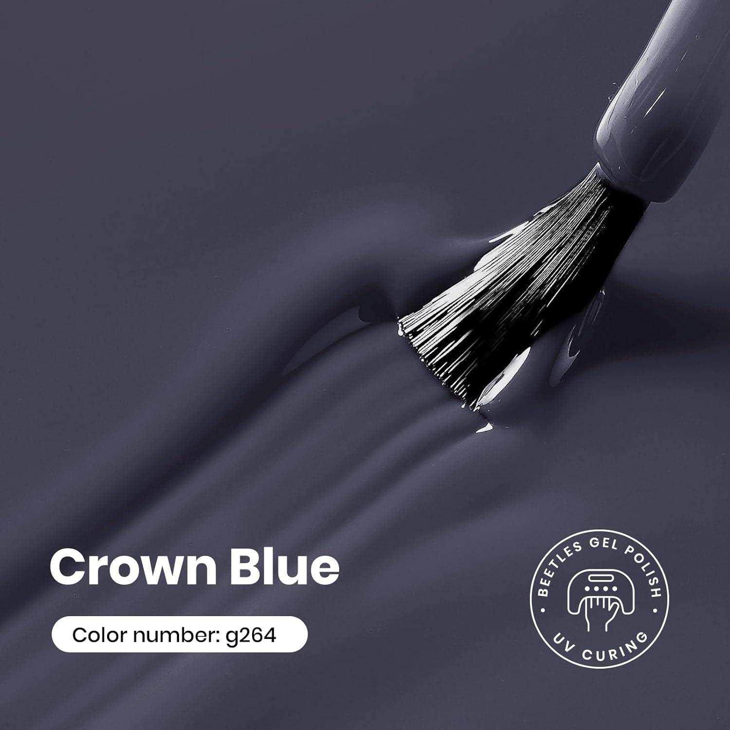 imageBeetles Halloween Gel Nail Polish  Luminous Orange Glow in the Dark Gel Polish Soak Off Uv LED Nail Lamp Halloween Nail Art Manicure Salon DIY Home 05OzCrown Blue