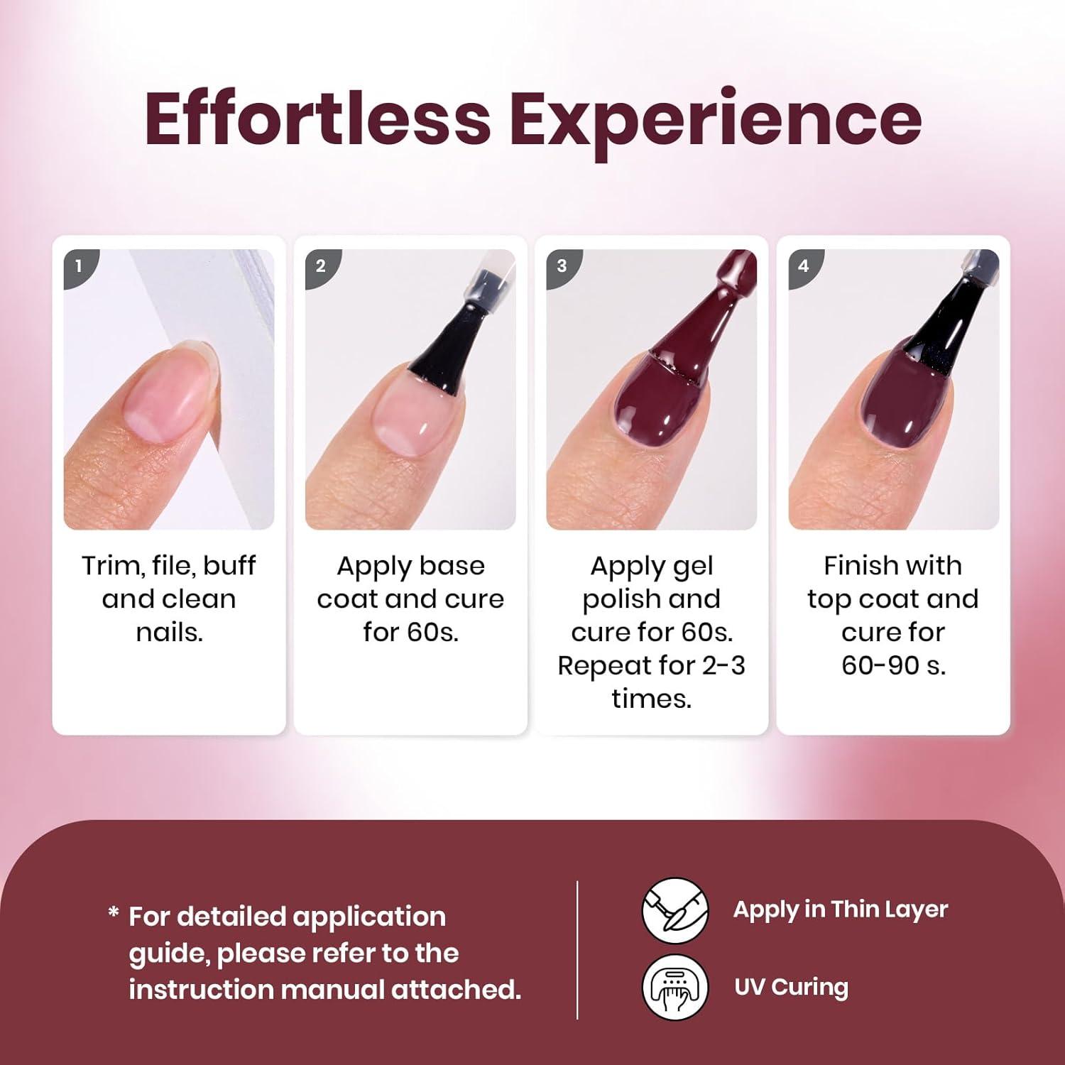 imageBeetles Halloween Gel Nail Polish  Luminous Orange Glow in the Dark Gel Polish Soak Off Uv LED Nail Lamp Halloween Nail Art Manicure Salon DIY Home 05OzCherry Mocha