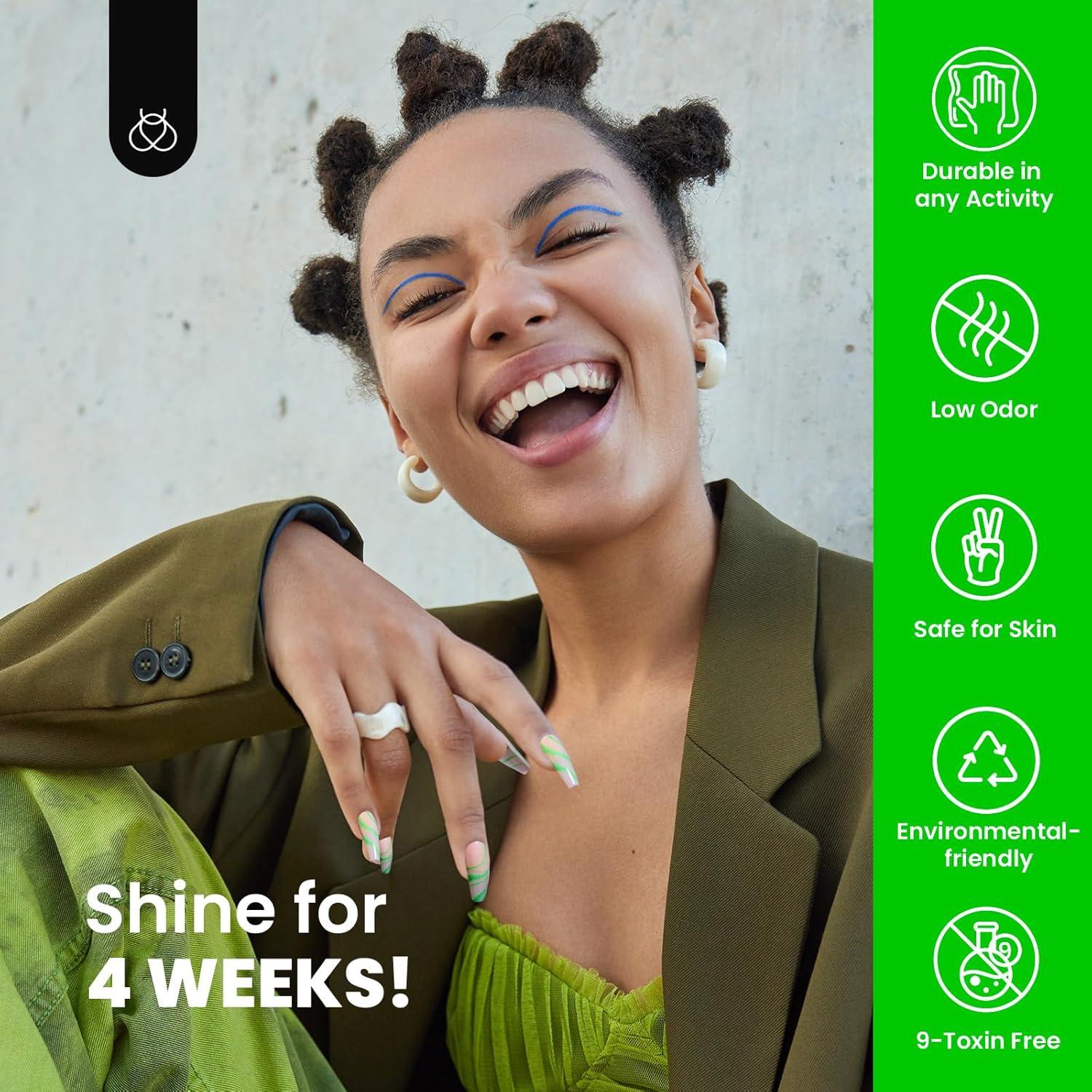 imageBeetles Halloween Gel Nail Polish  Luminous Orange Glow in the Dark Gel Polish Soak Off Uv LED Nail Lamp Halloween Nail Art Manicure Salon DIY Home 05Oz0Luminous Green