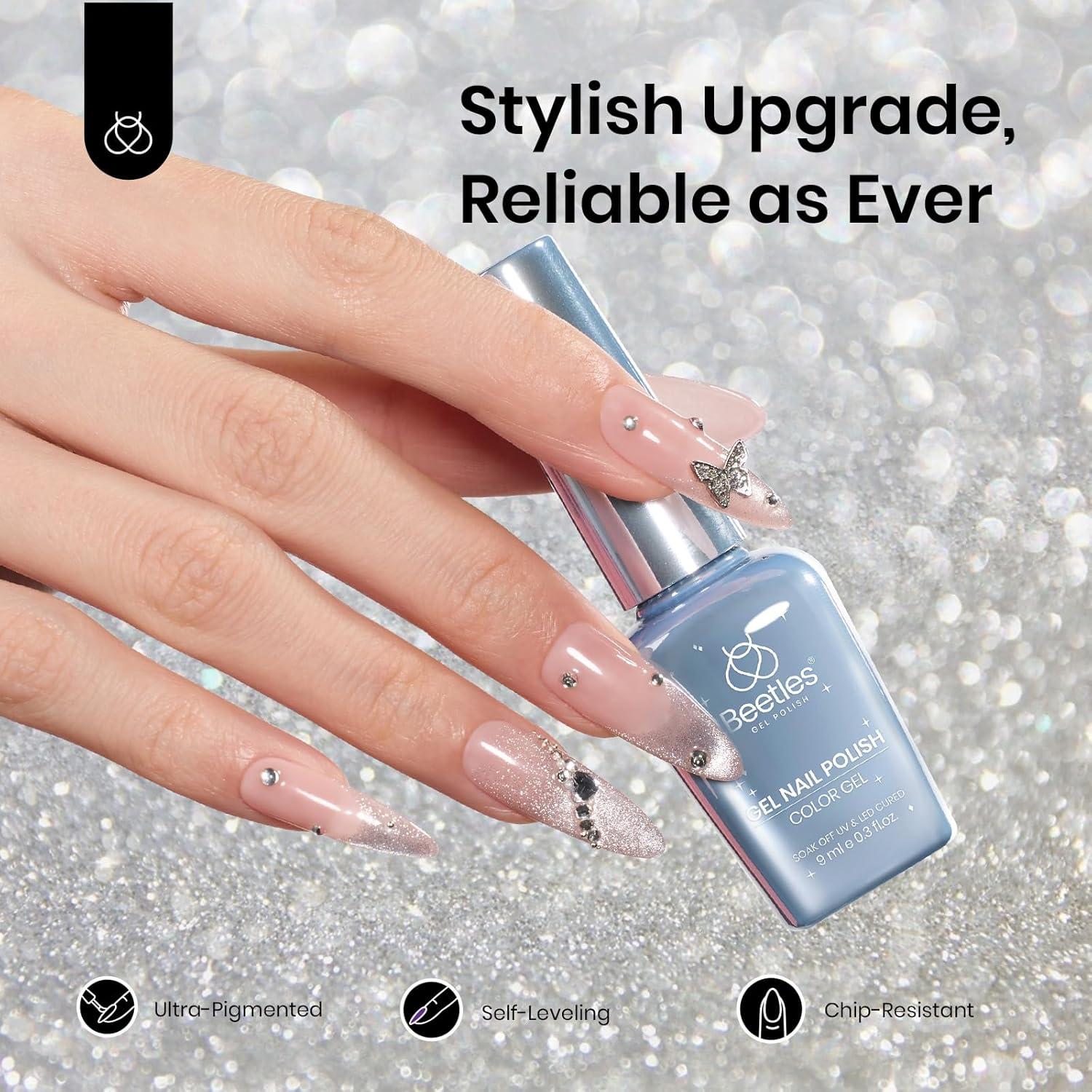 imageBeetles Halloween Gel Nail Polish  Luminous Orange Glow in the Dark Gel Polish Soak Off Uv LED Nail Lamp Halloween Nail Art Manicure Salon DIY Home 05Oz1Sliver Dreamscape