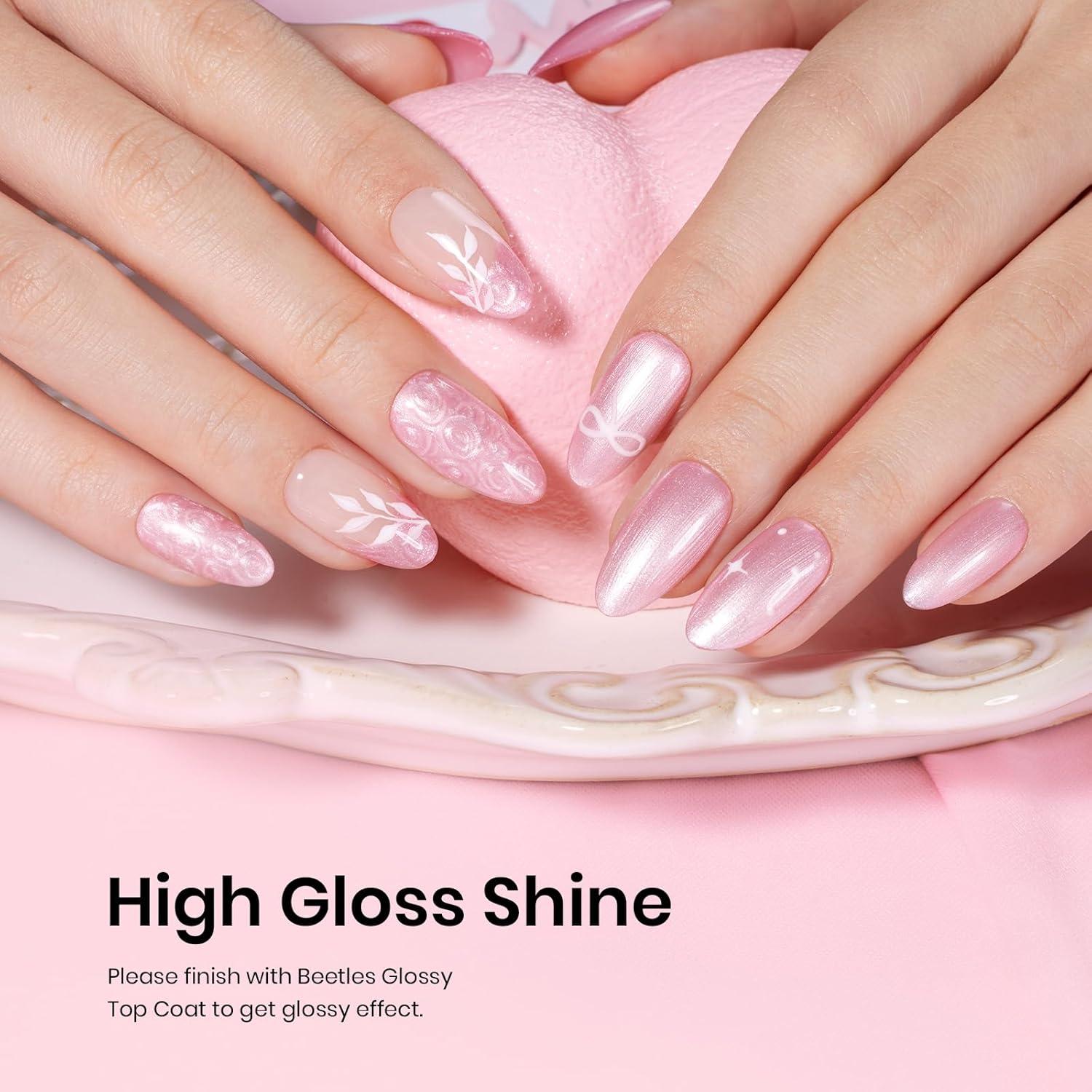 imageBeetles Halloween Gel Nail Polish  Luminous Orange Glow in the Dark Gel Polish Soak Off Uv LED Nail Lamp Halloween Nail Art Manicure Salon DIY Home 05OzSoft Afternoon