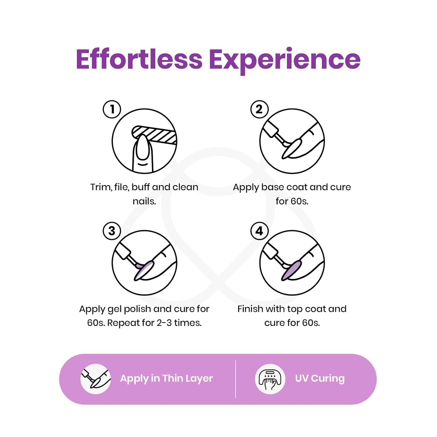 imageBeetles Halloween Gel Nail Polish  Luminous Orange Glow in the Dark Gel Polish Soak Off Uv LED Nail Lamp Halloween Nail Art Manicure Salon DIY Home 05OzPurple Garden Stroll