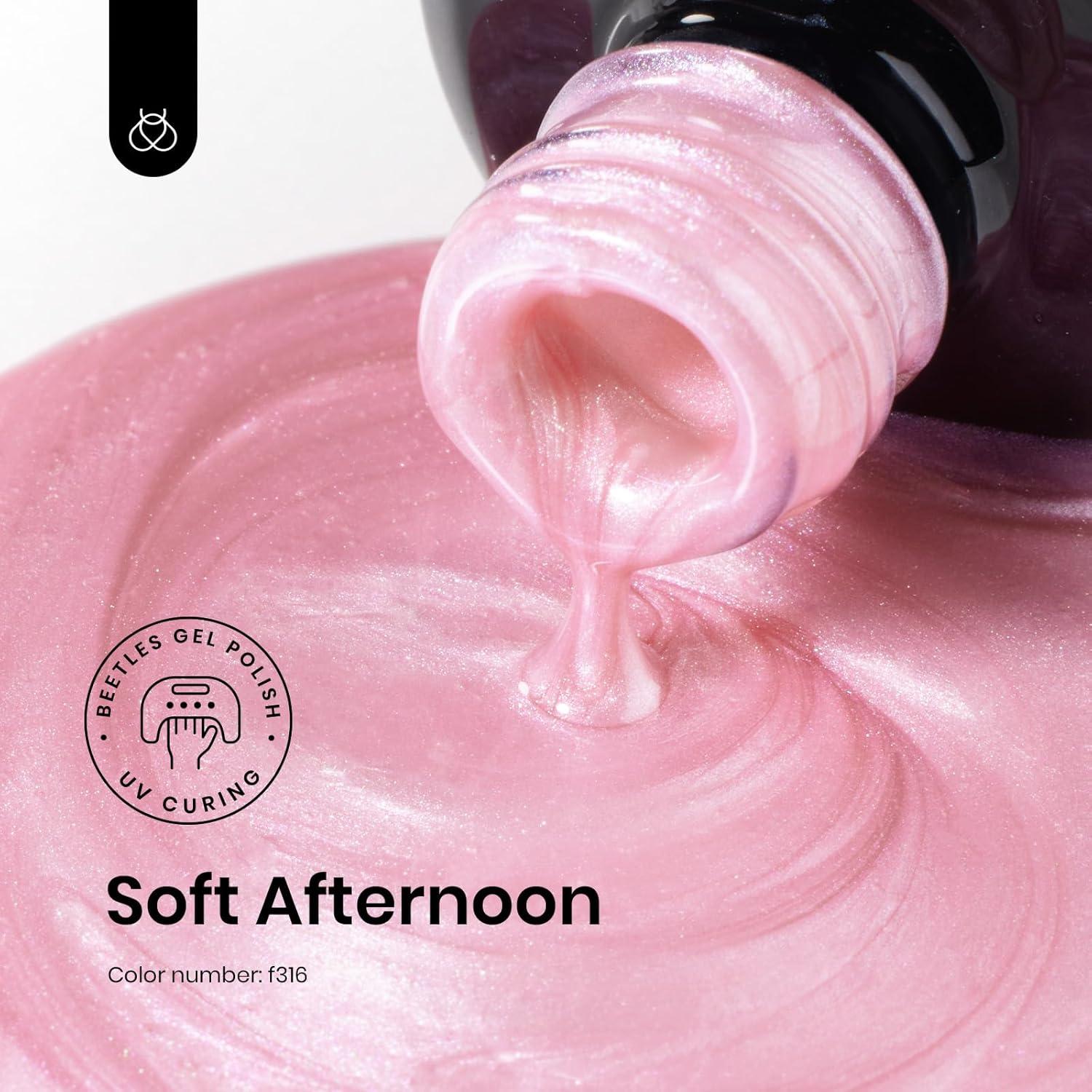 imageBeetles Halloween Gel Nail Polish  Luminous Orange Glow in the Dark Gel Polish Soak Off Uv LED Nail Lamp Halloween Nail Art Manicure Salon DIY Home 05OzSoft Afternoon