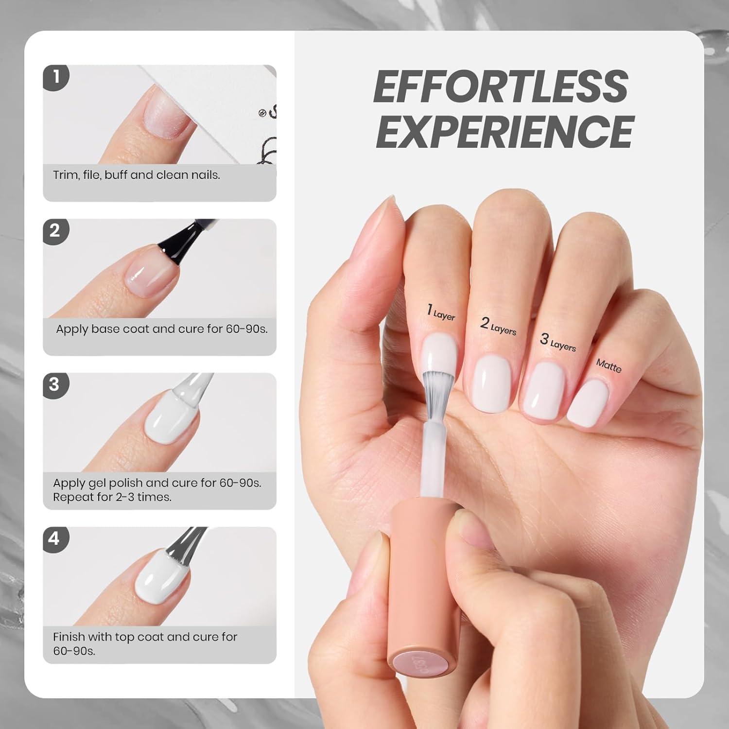 imageBeetles Halloween Gel Nail Polish  Luminous Orange Glow in the Dark Gel Polish Soak Off Uv LED Nail Lamp Halloween Nail Art Manicure Salon DIY Home 05Oz000Milky White