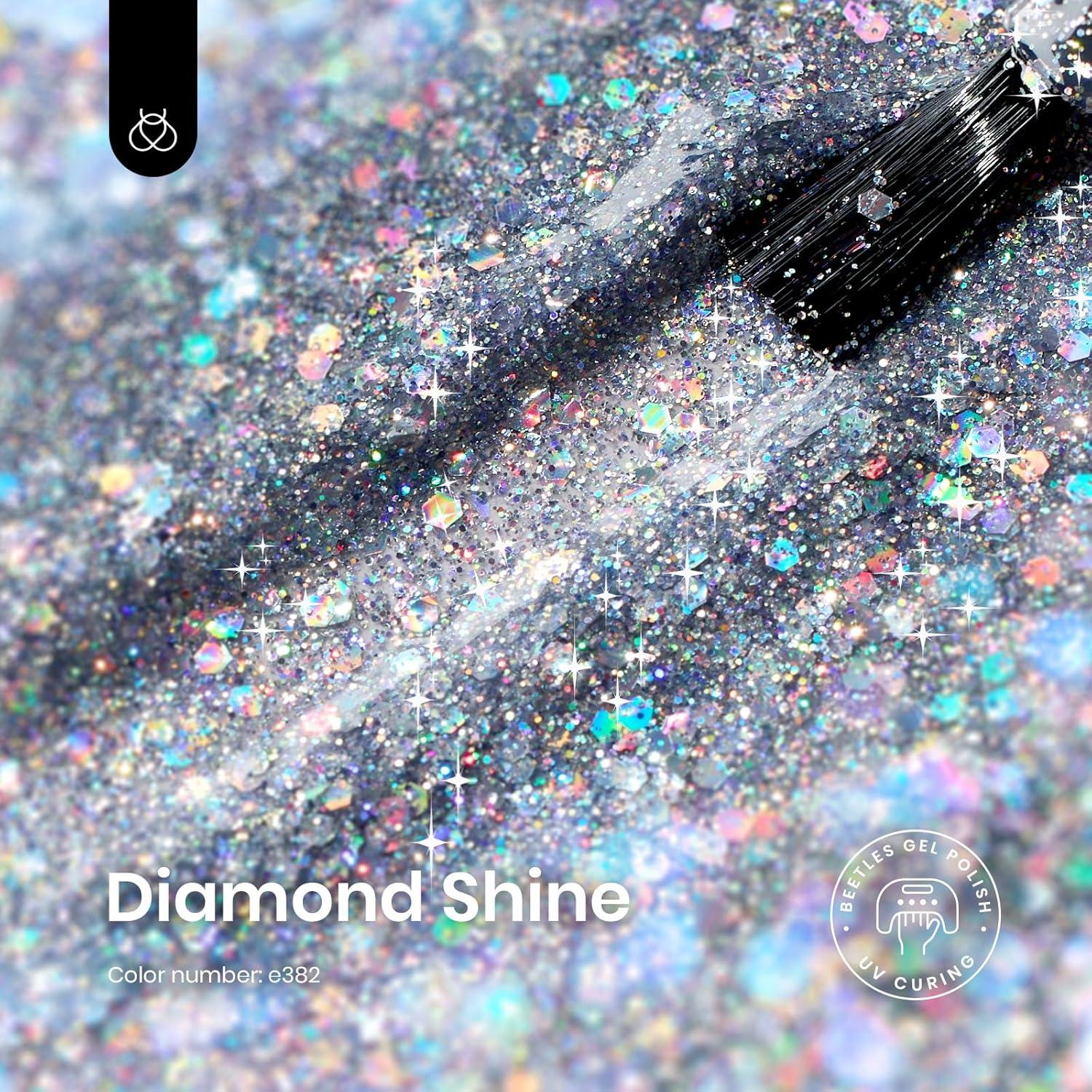 imageBeetles Halloween Gel Nail Polish  Luminous Orange Glow in the Dark Gel Polish Soak Off Uv LED Nail Lamp Halloween Nail Art Manicure Salon DIY Home 05Oz0Diamond Shine