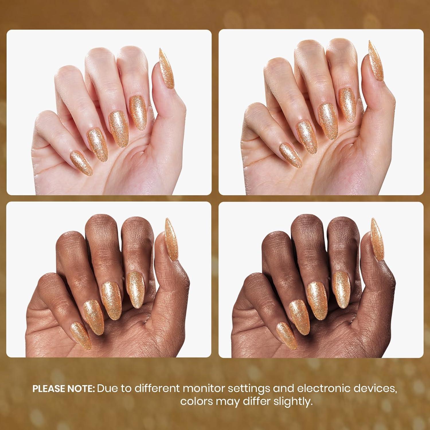 imageBeetles Halloween Gel Nail Polish  Luminous Orange Glow in the Dark Gel Polish Soak Off Uv LED Nail Lamp Halloween Nail Art Manicure Salon DIY Home 05OzGlitter Gel Nail Polish