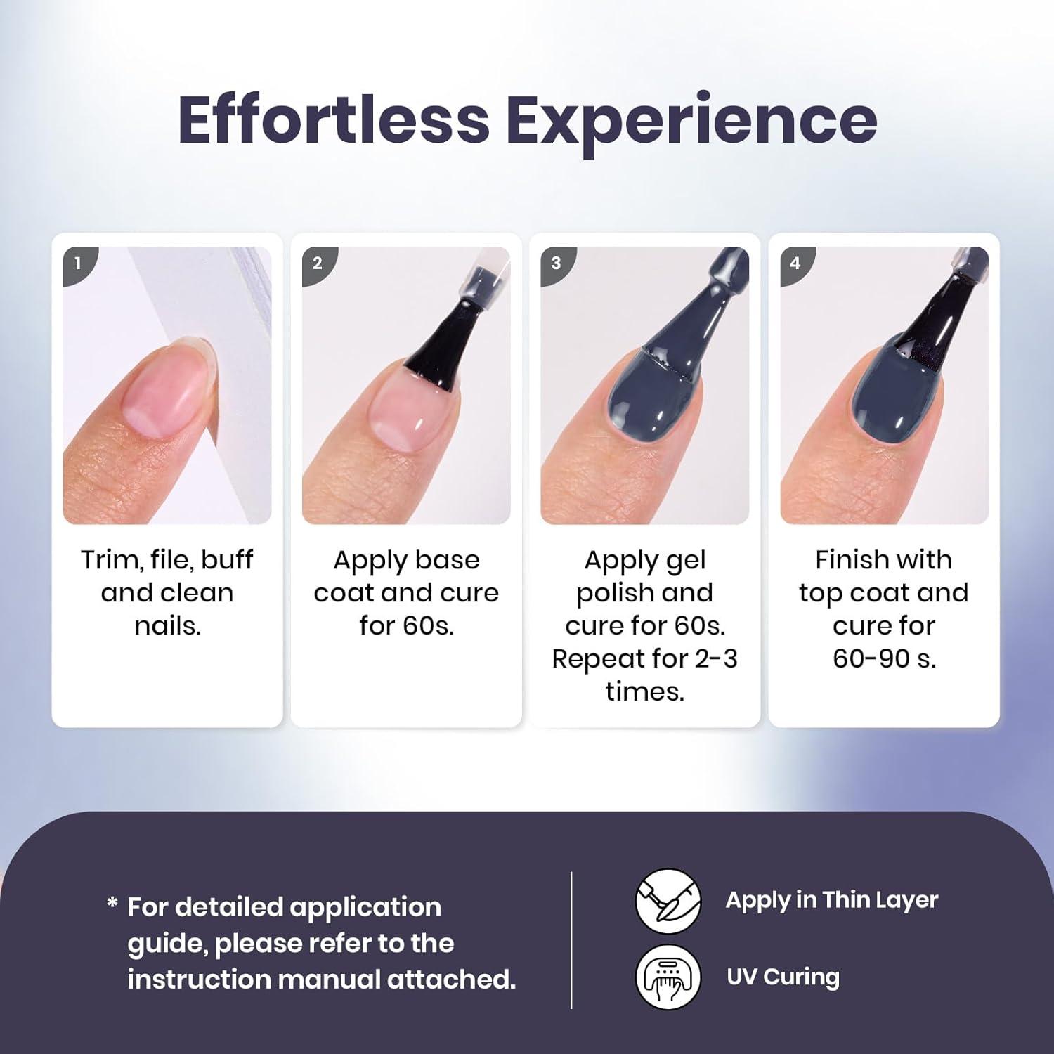 imageBeetles Halloween Gel Nail Polish  Luminous Orange Glow in the Dark Gel Polish Soak Off Uv LED Nail Lamp Halloween Nail Art Manicure Salon DIY Home 05OzCrown Blue