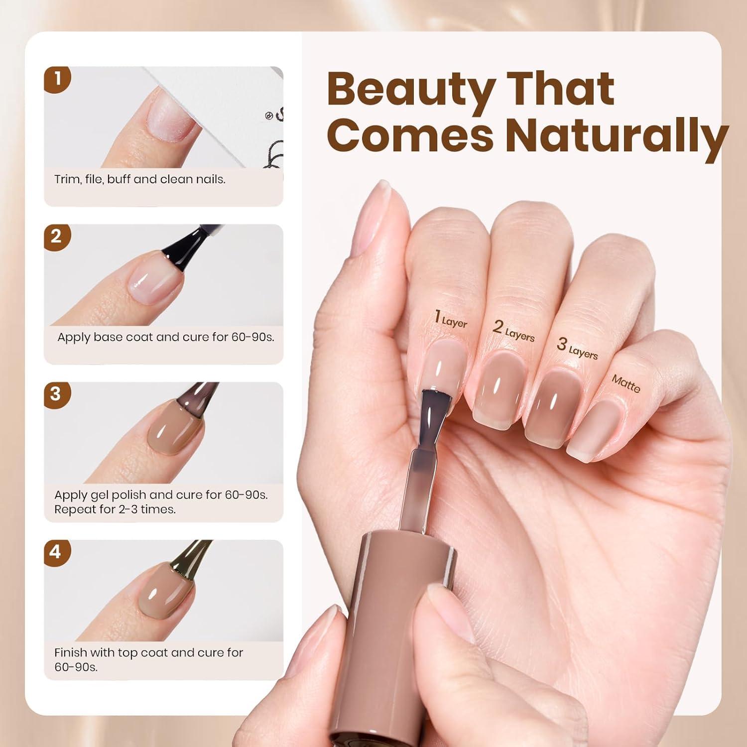 imageBeetles Halloween Gel Nail Polish  Luminous Orange Glow in the Dark Gel Polish Soak Off Uv LED Nail Lamp Halloween Nail Art Manicure Salon DIY Home 05OzSoft Brew