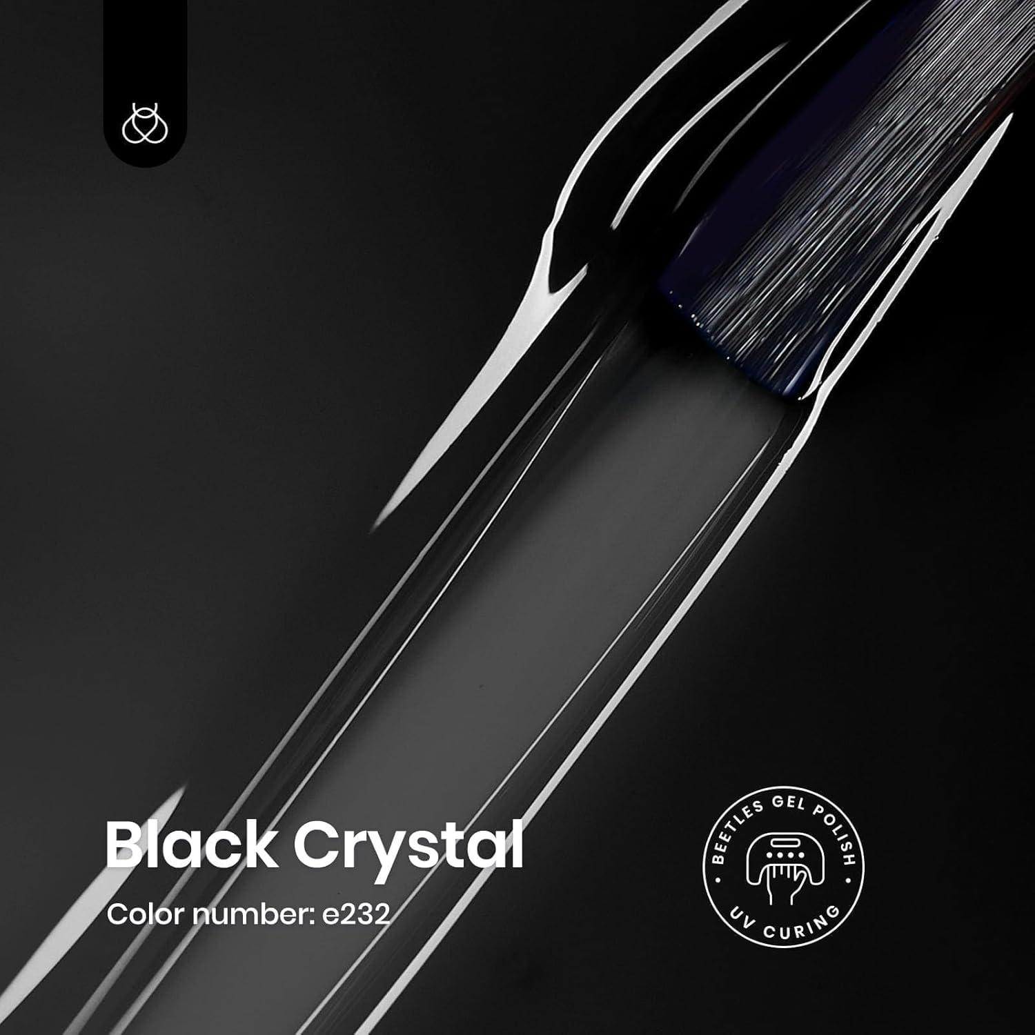 imageBeetles Halloween Gel Nail Polish  Luminous Orange Glow in the Dark Gel Polish Soak Off Uv LED Nail Lamp Halloween Nail Art Manicure Salon DIY Home 05OzBlack Crystale232