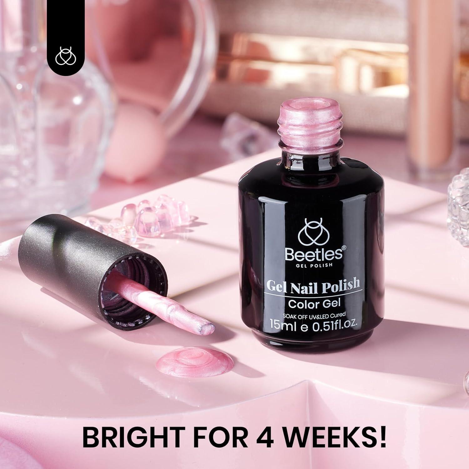 imageBeetles Halloween Gel Nail Polish  Luminous Orange Glow in the Dark Gel Polish Soak Off Uv LED Nail Lamp Halloween Nail Art Manicure Salon DIY Home 05OzSoft Afternoon