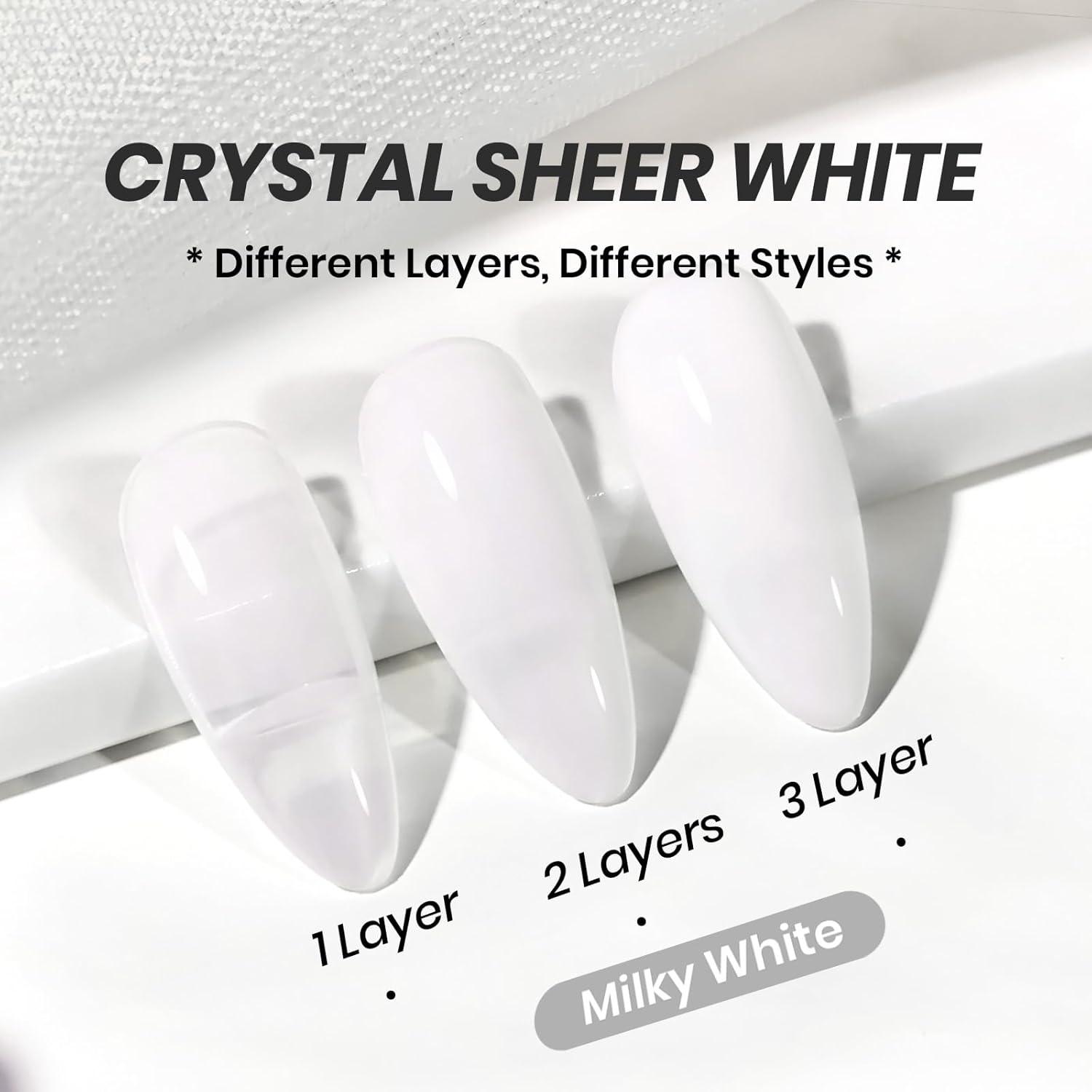 imageBeetles Halloween Gel Nail Polish  Luminous Orange Glow in the Dark Gel Polish Soak Off Uv LED Nail Lamp Halloween Nail Art Manicure Salon DIY Home 05Oz000Milky White