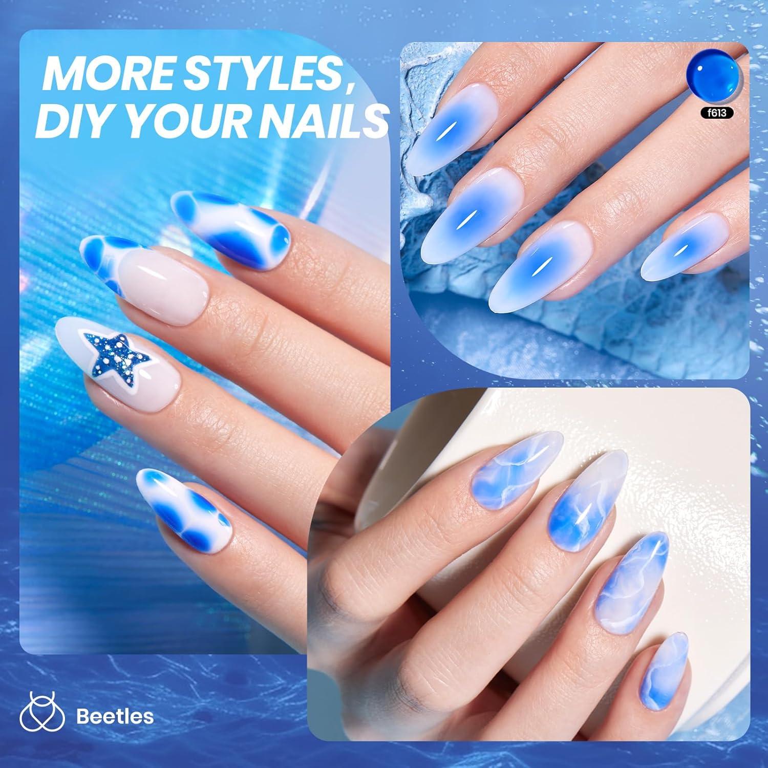 imageBeetles Halloween Gel Nail Polish  Luminous Orange Glow in the Dark Gel Polish Soak Off Uv LED Nail Lamp Halloween Nail Art Manicure Salon DIY Home 05OzAbyssal Secretsf613