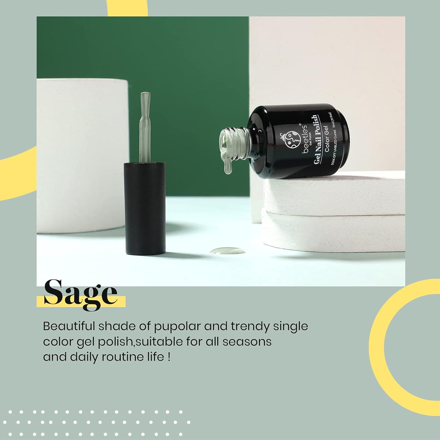 imageBeetles Halloween Gel Nail Polish  Luminous Orange Glow in the Dark Gel Polish Soak Off Uv LED Nail Lamp Halloween Nail Art Manicure Salon DIY Home 05OzFSage