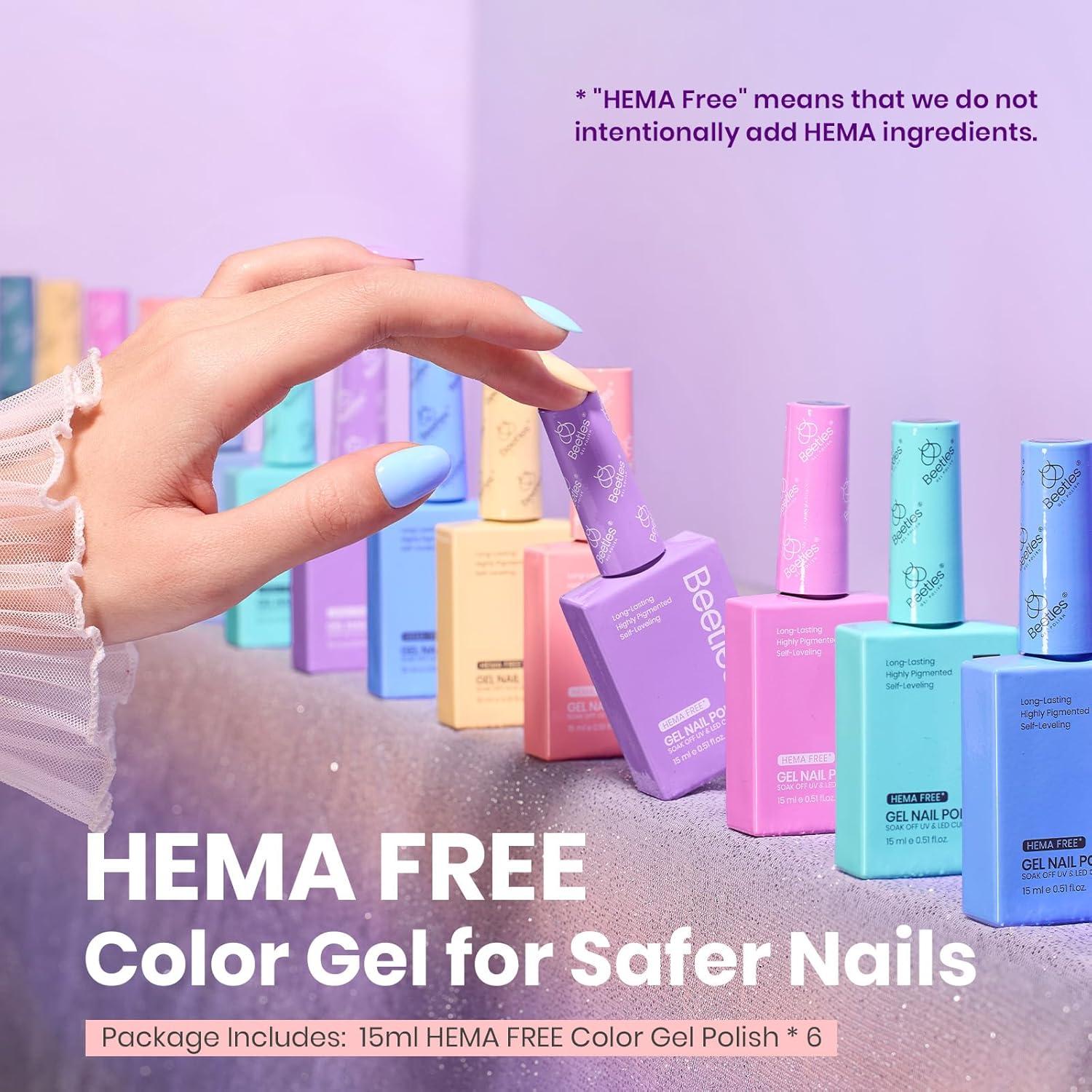 imageBeetles Jelly Gel Nail Polish Set  6 Colors 15ML Full Size Hema Free Nude Pink Brown Milky White Sheer Gel Polish Kit Translucent Effect Soak Off UV Colorful Bottle Gel Gift for WomenFairy Tale Dream