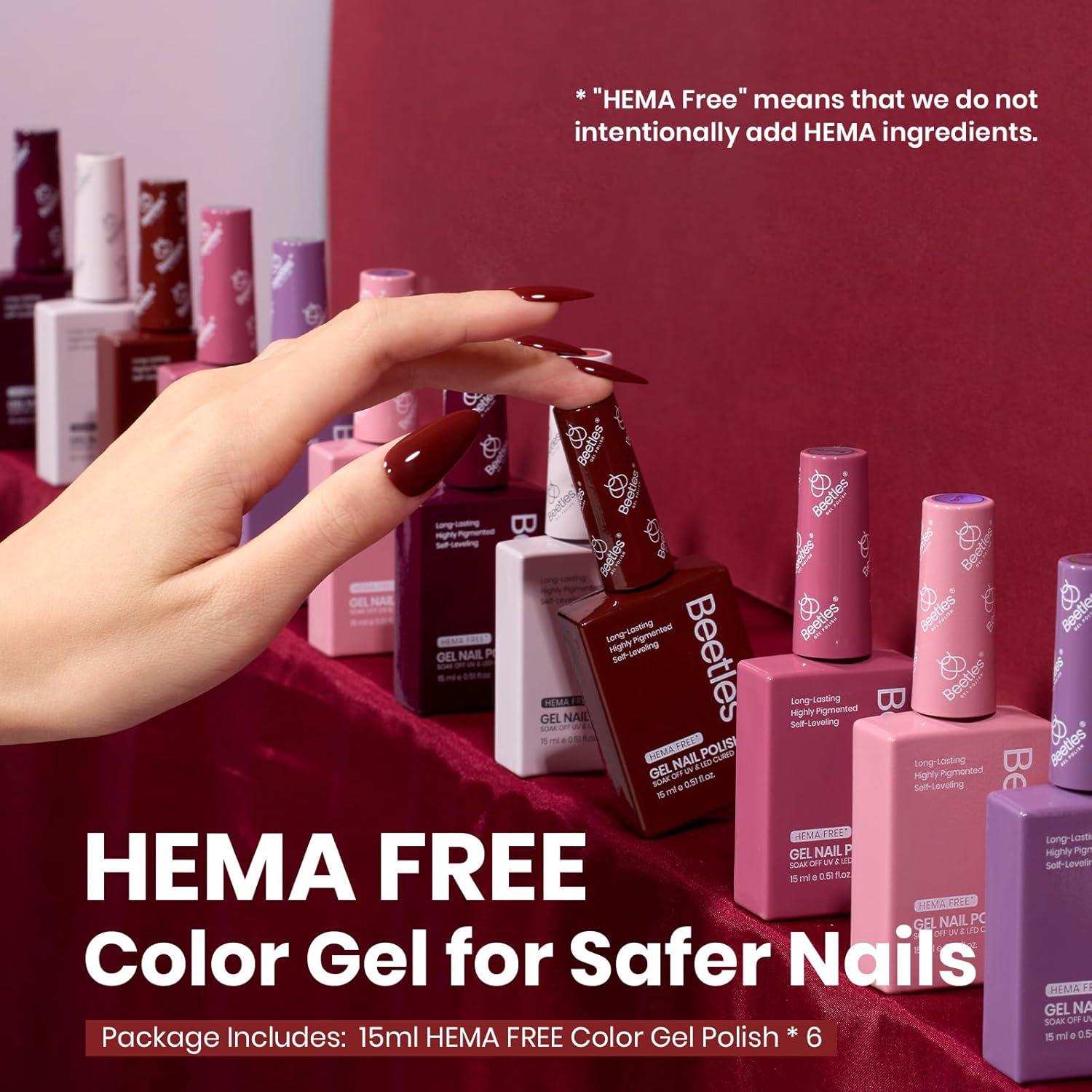 imageBeetles Jelly Gel Nail Polish Set  6 Colors 15ML Full Size Hema Free Nude Pink Brown Milky White Sheer Gel Polish Kit Translucent Effect Soak Off UV Colorful Bottle Gel Gift for WomenEmotional Symphony