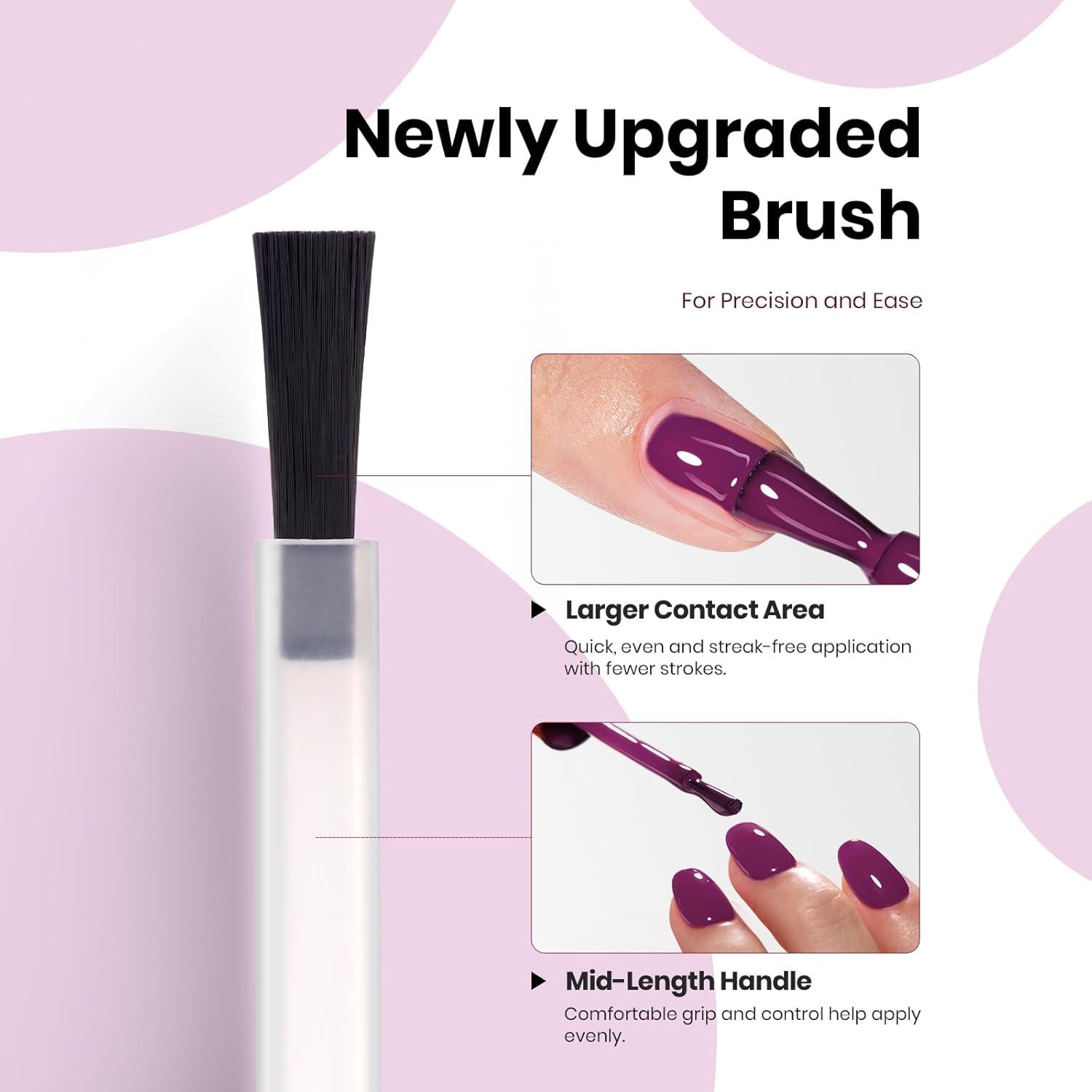 imageBeetles Jelly Gel Nail Polish Set  6 Colors 15ML Full Size Hema Free Nude Pink Brown Milky White Sheer Gel Polish Kit Translucent Effect Soak Off UV Colorful Bottle Gel Gift for WomenMidnight Elegance