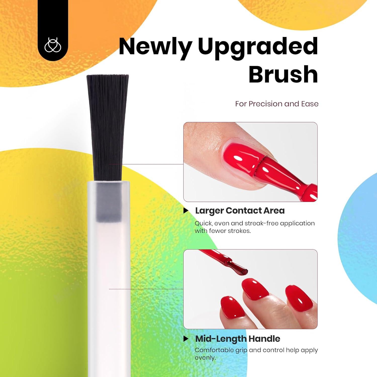 imageBeetles Jelly Gel Nail Polish Set  6 Colors 15ML Full Size Hema Free Nude Pink Brown Milky White Sheer Gel Polish Kit Translucent Effect Soak Off UV Colorful Bottle Gel Gift for WomenNeon Rainbow