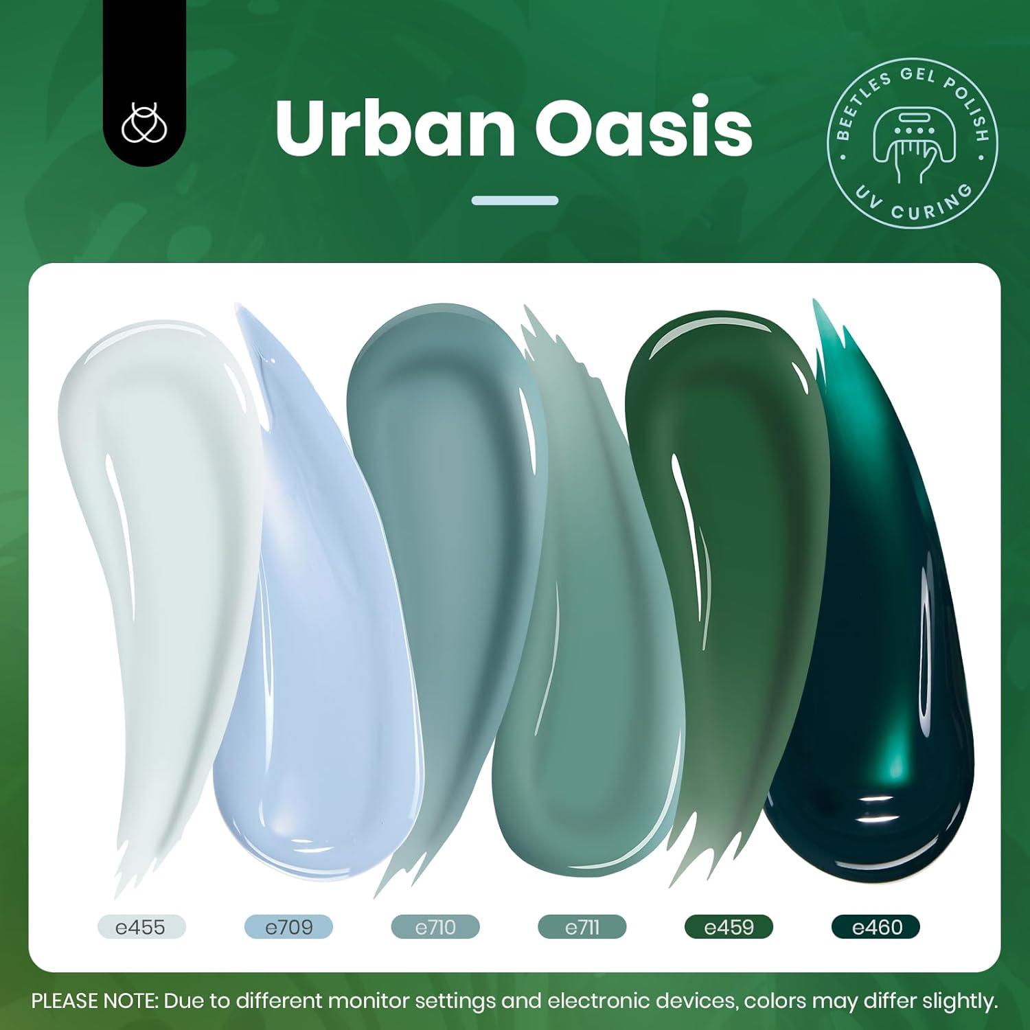 imageBeetles Jelly Gel Nail Polish Set  6 Colors 15ML Full Size Hema Free Nude Pink Brown Milky White Sheer Gel Polish Kit Translucent Effect Soak Off UV Colorful Bottle Gel Gift for WomenMisty Forest