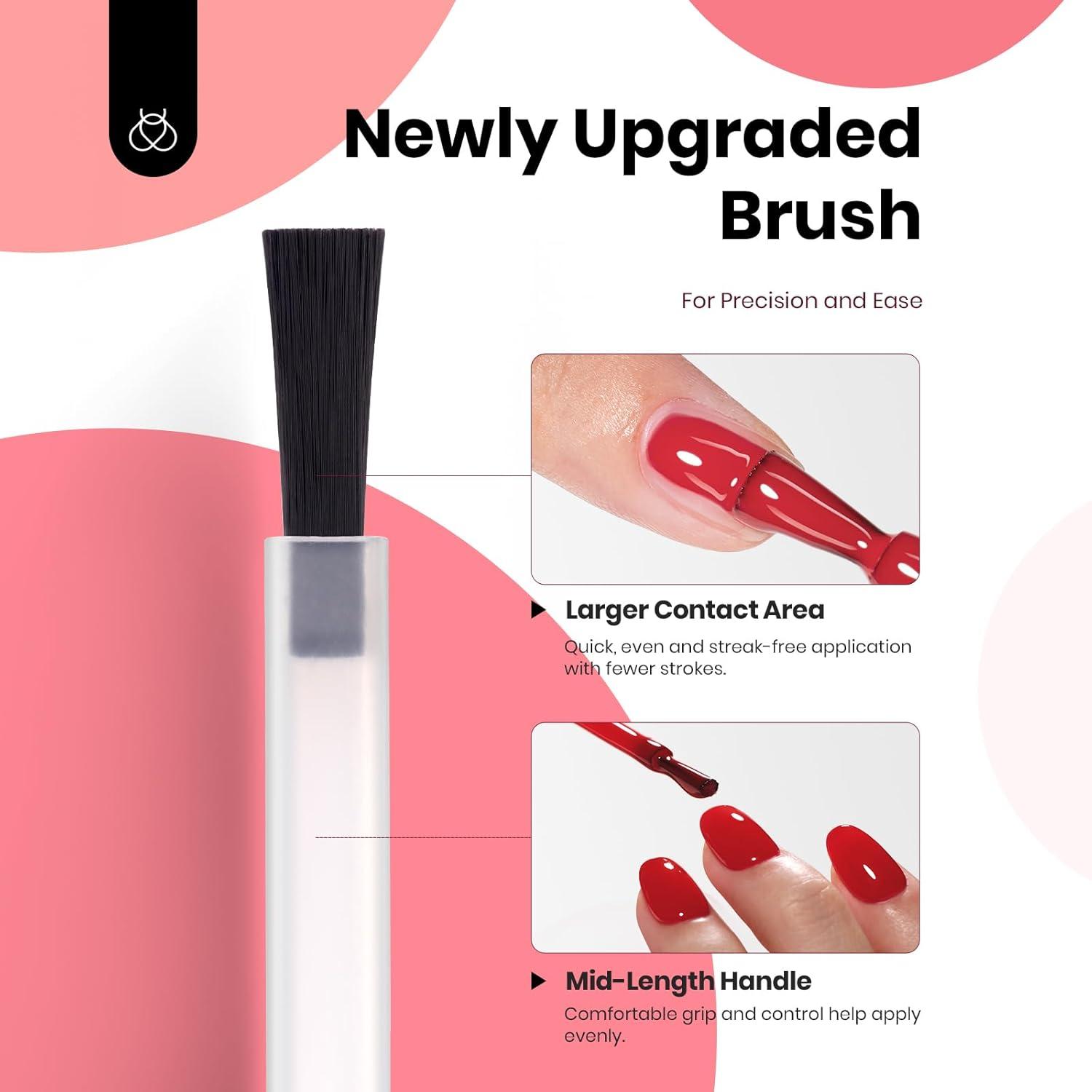 imageBeetles Jelly Gel Nail Polish Set  6 Colors 15ML Full Size Hema Free Nude Pink Brown Milky White Sheer Gel Polish Kit Translucent Effect Soak Off UV Colorful Bottle Gel Gift for WomenFiery Passion