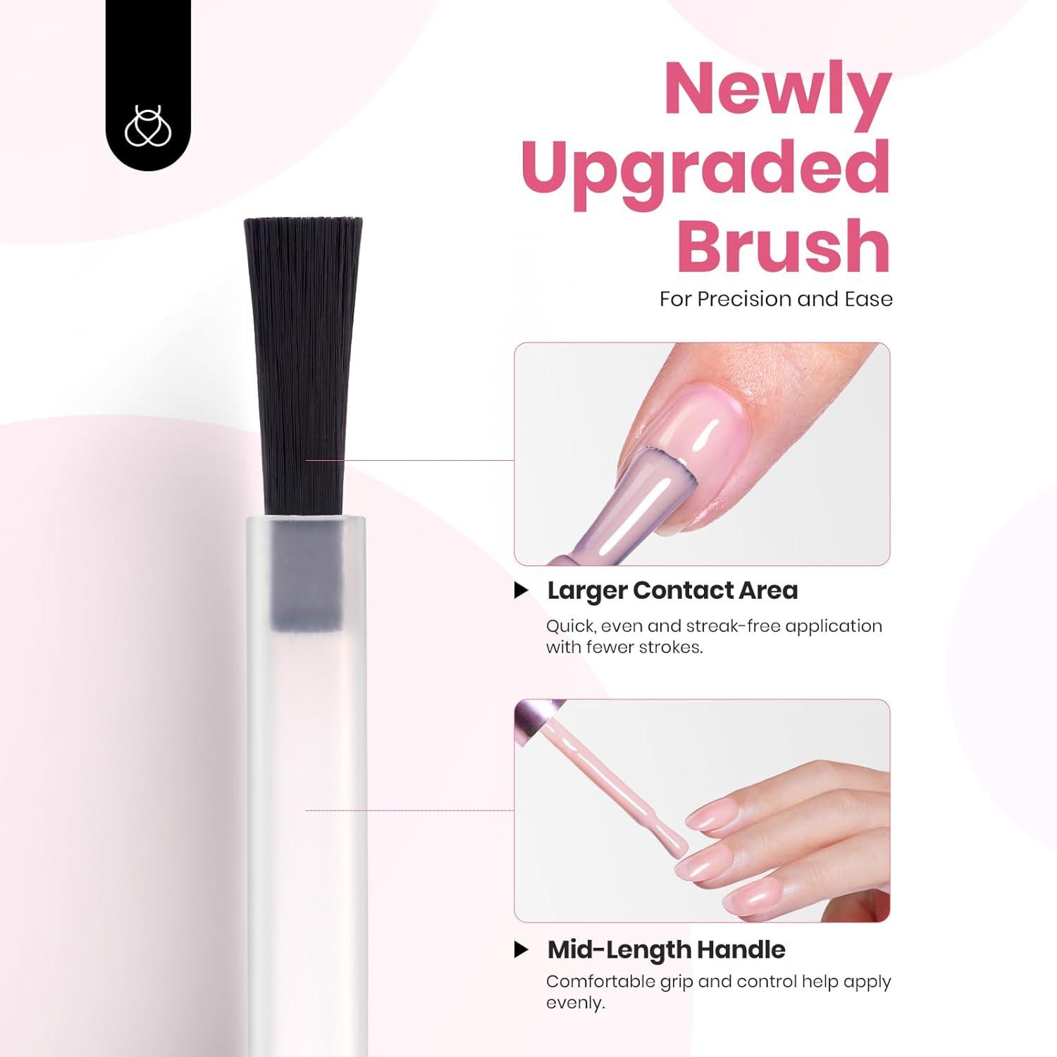 imageBeetles Jelly Gel Nail Polish Set  6 Colors 15ML Full Size Hema Free Nude Pink Brown Milky White Sheer Gel Polish Kit Translucent Effect Soak Off UV Colorful Bottle Gel Gift for WomenCloudy Sweetness