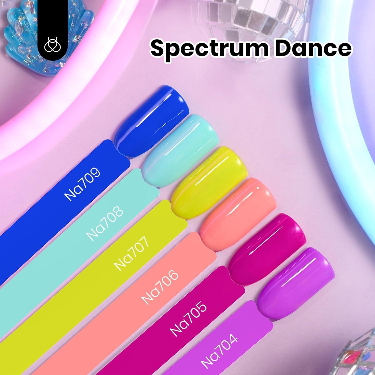 imageBeetles Jelly Gel Nail Polish Set  6 Colors 15ML Full Size Hema Free Nude Pink Brown Milky White Sheer Gel Polish Kit Translucent Effect Soak Off UV Colorful Bottle Gel Gift for WomenSpectrum Dance