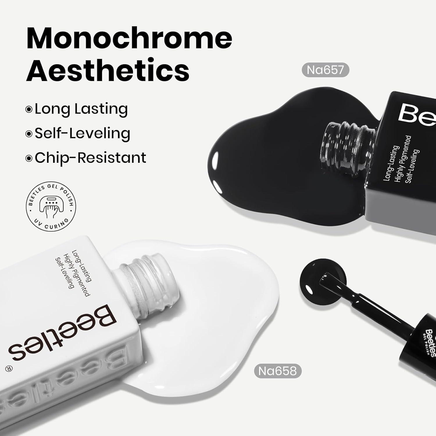 imageBeetles Jelly Gel Nail Polish Set  6 Colors 15ML Full Size Hema Free Nude Pink Brown Milky White Sheer Gel Polish Kit Translucent Effect Soak Off UV Colorful Bottle Gel Gift for WomenMonochrome Aesthetics