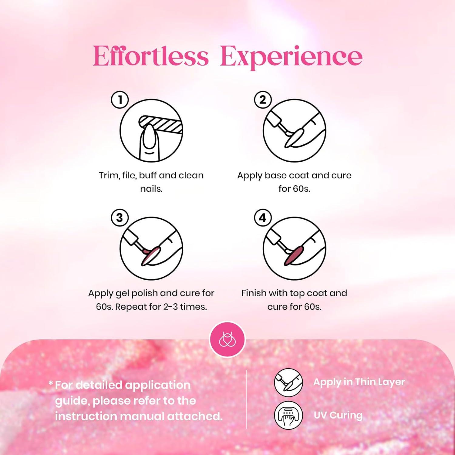 imageBeetles Jelly Gel Nail Polish Set  Ballet Dress Jelly Gel Polish 6 Colors Milky Pink Nude Pink Sheer Gel Nail Kit Transparent Effect Soak Off UV DIY Manicure French Nail Art Gifts for WomenBloody Red