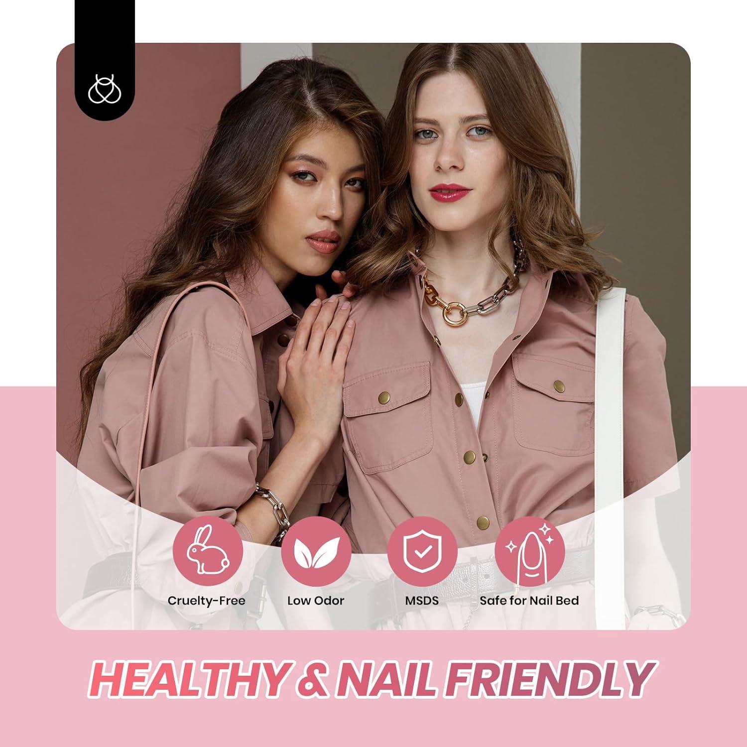 imageBeetles Jelly Gel Nail Polish Set  Ballet Dress Jelly Gel Polish 6 Colors Milky Pink Nude Pink Sheer Gel Nail Kit Transparent Effect Soak Off UV DIY Manicure French Nail Art Gifts for Women000Understated Grace