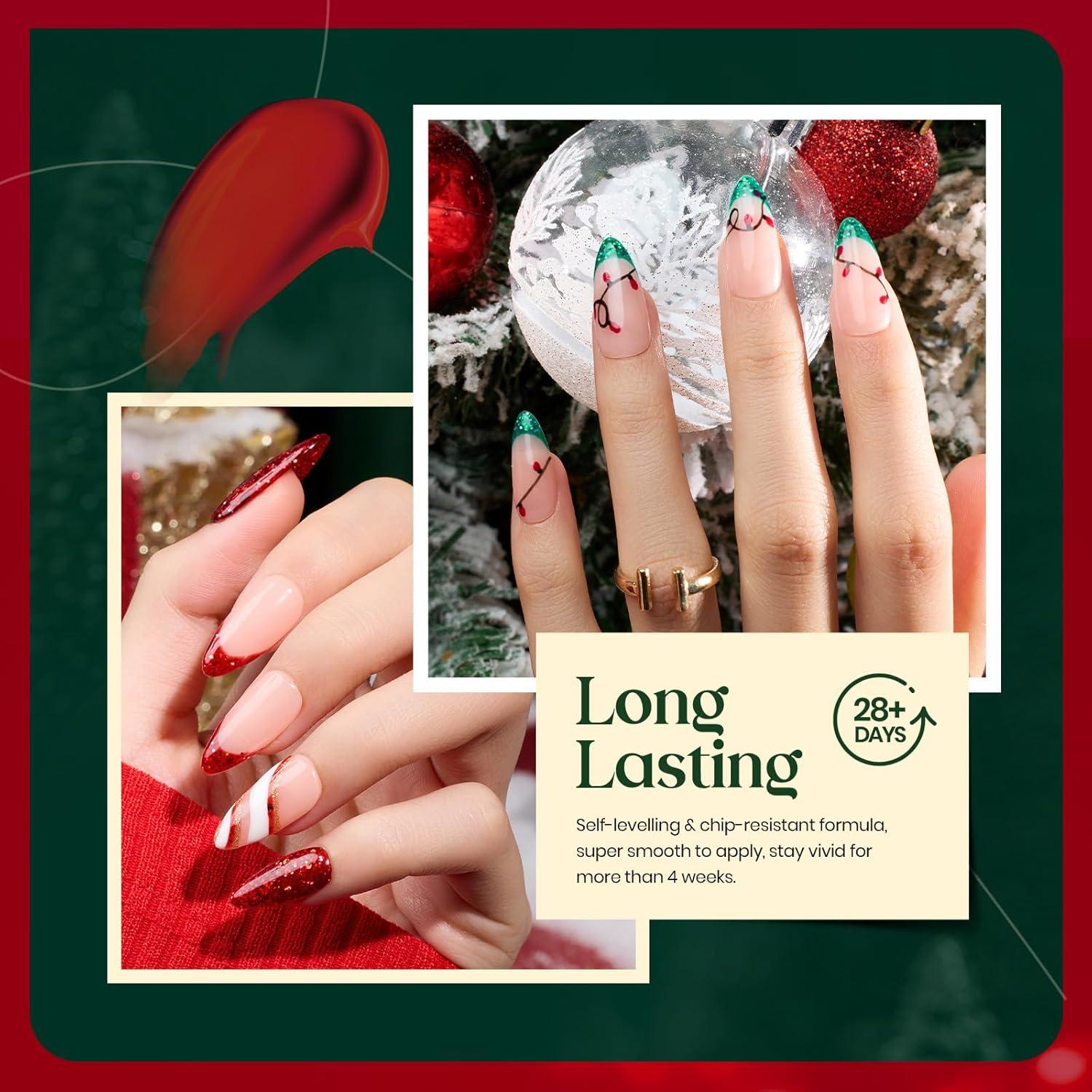 imageBeetles Jelly Gel Nail Polish Set  Ballet Dress Jelly Gel Polish 6 Colors Milky Pink Nude Pink Sheer Gel Nail Kit Transparent Effect Soak Off UV DIY Manicure French Nail Art Gifts for Women00Under the Mistletoe