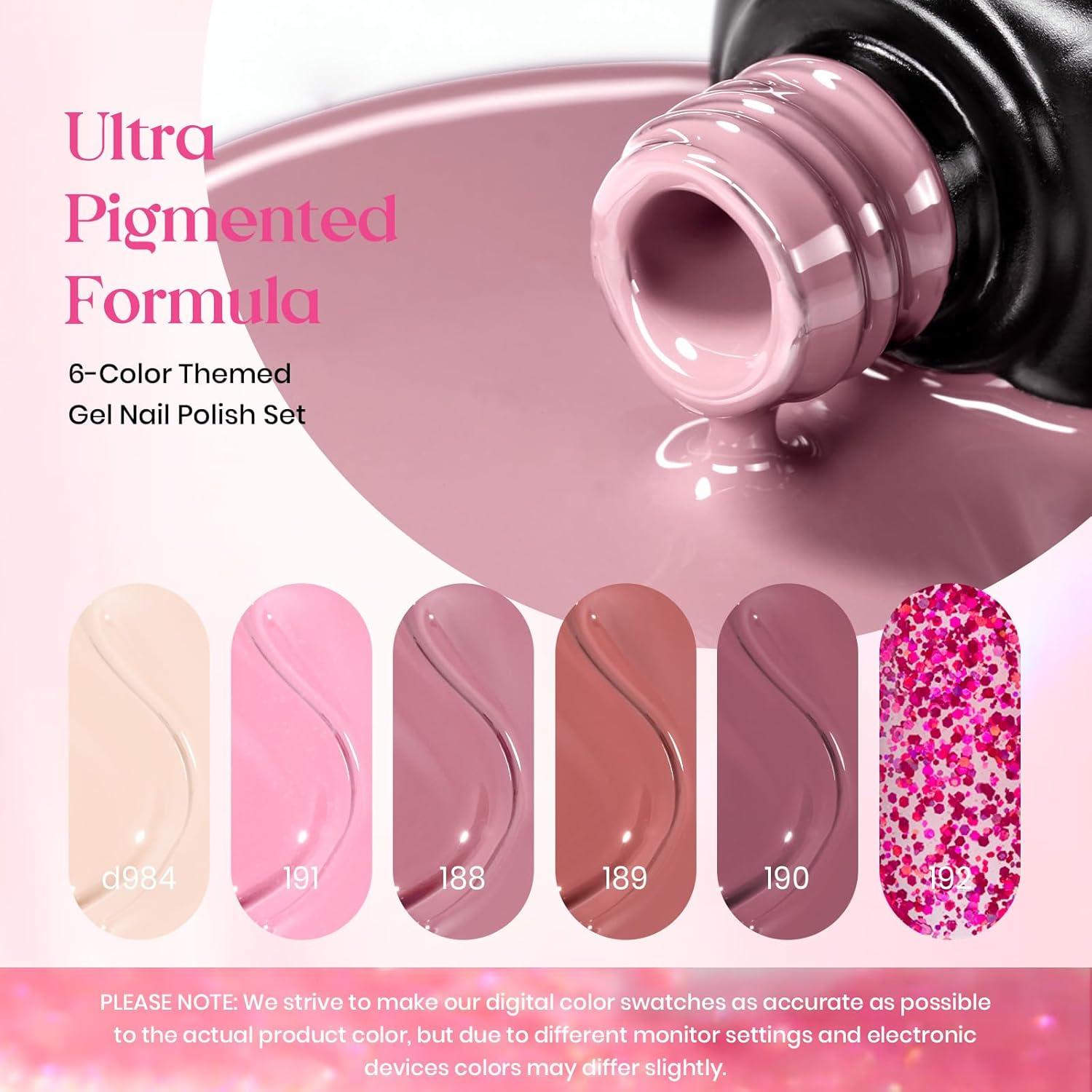 imageBeetles Jelly Gel Nail Polish Set  Ballet Dress Jelly Gel Polish 6 Colors Milky Pink Nude Pink Sheer Gel Nail Kit Transparent Effect Soak Off UV DIY Manicure French Nail Art Gifts for WomenBloody Red