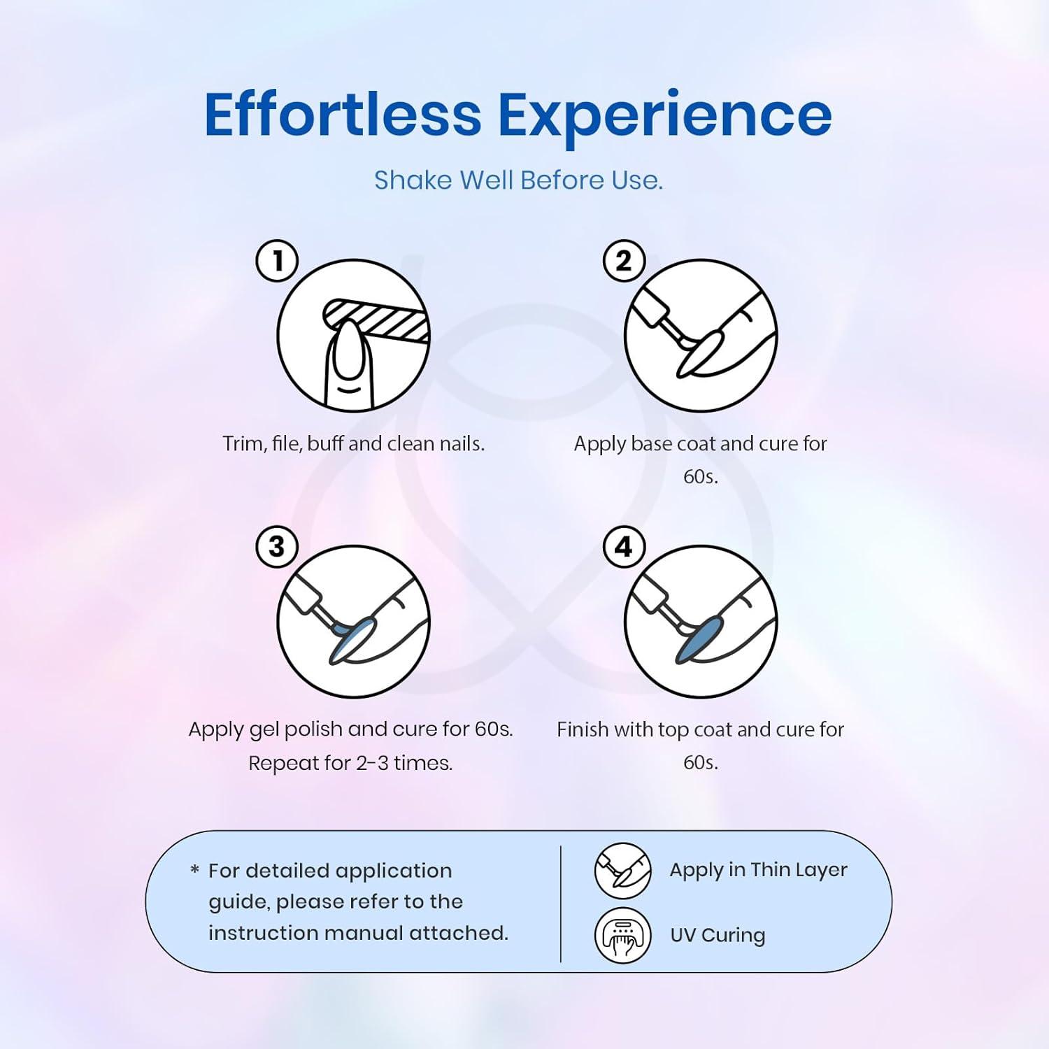 imageBeetles Jelly Gel Nail Polish Set 6 Colors Milky White Nude Pink Brown Sheer Gel Polish Kit Nail Concealer Translucent Effect Soak Off Uv French Nail Art Gift for Women Ultimate Monochrome CollectionNebula Halo