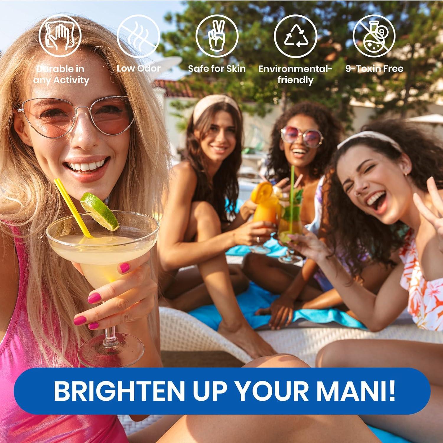 imageBeetles Jelly Gel Nail Polish Set 6 Colors Milky White Nude Pink Brown Sheer Gel Polish Kit Nail Concealer Translucent Effect Soak Off Uv French Nail Art Gift for Women Ultimate Monochrome Collection0046 Colors Pool Party Collection