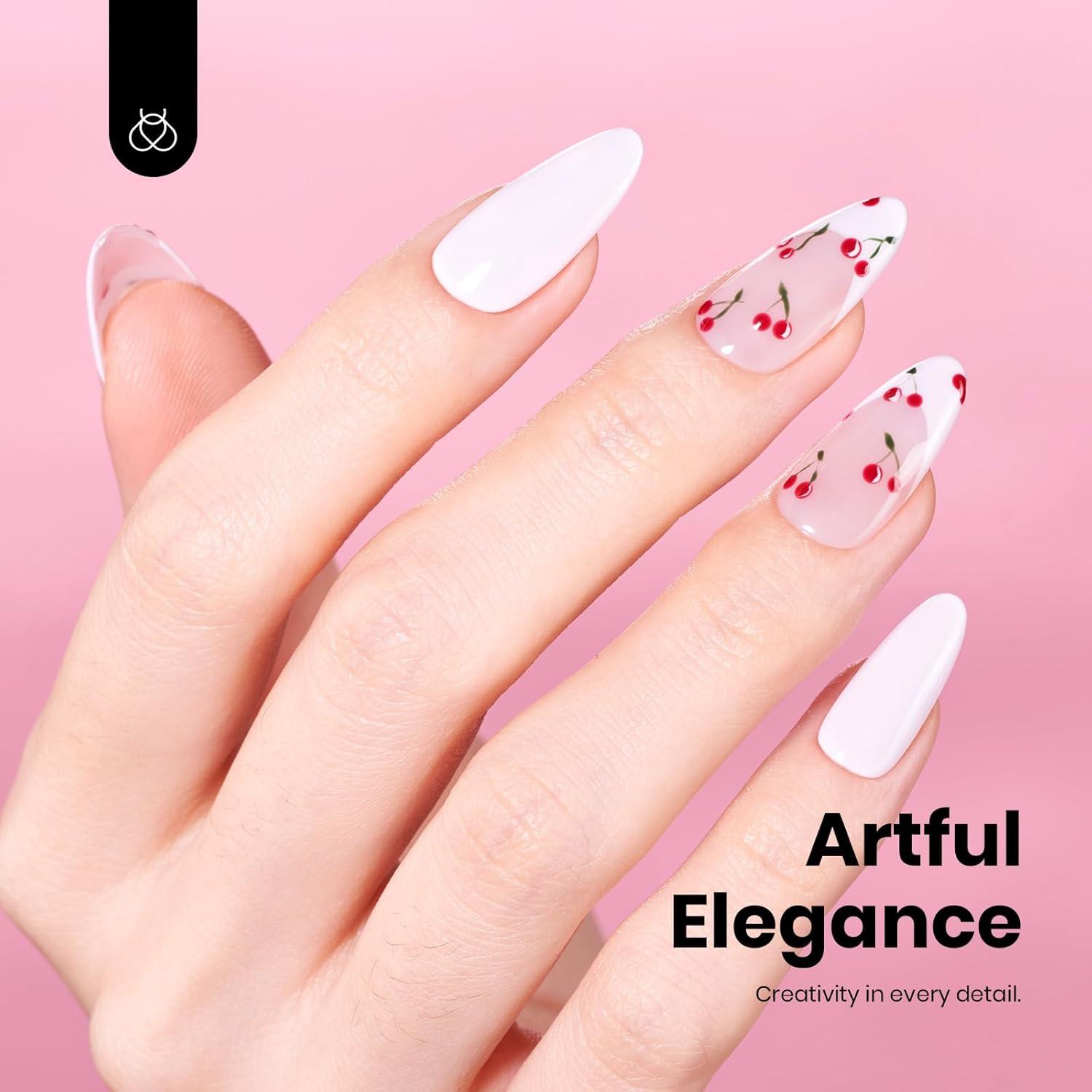 imageBeetles Nude Pink Gel Nail Polish  Misty Rose Jelly Gel Polish Hema Free Natural Nude Pink Nail Polish Nail Concealer Sheer Translucent Effect Soak Off UV Nail Art Manicure Gift for Women 15MLHemafree Cream Puff