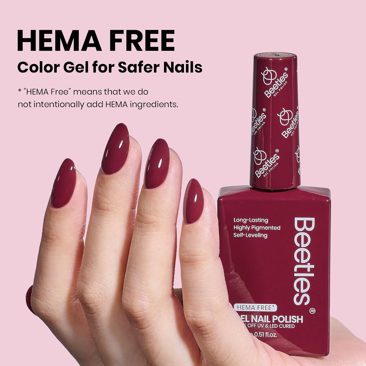 imageBeetles Nude Pink Gel Nail Polish  Misty Rose Jelly Gel Polish Hema Free Natural Nude Pink Nail Polish Nail Concealer Sheer Translucent Effect Soak Off UV Nail Art Manicure Gift for Women 15MLModern Berry