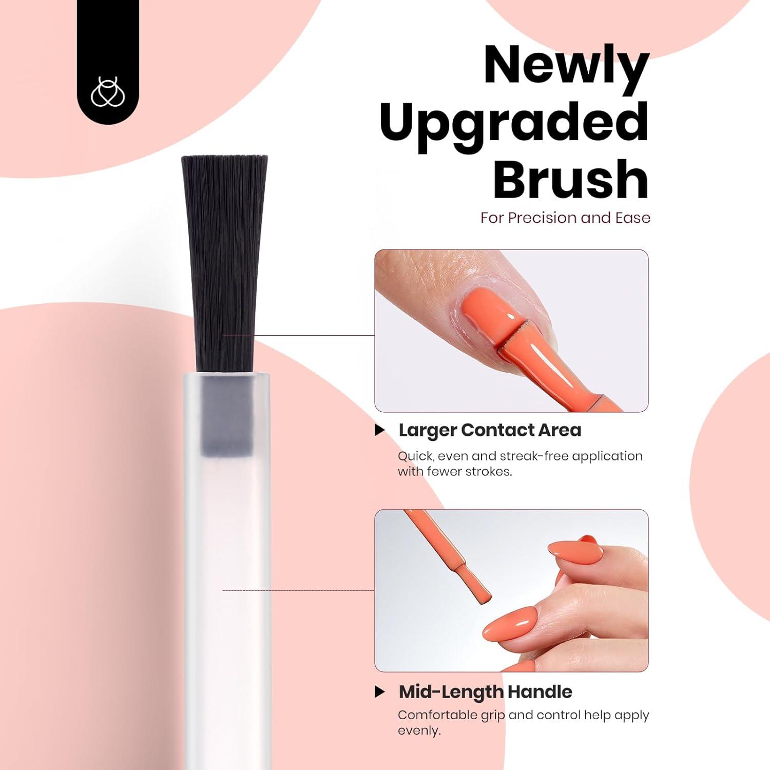 imageBeetles Nude Pink Gel Nail Polish  Misty Rose Jelly Gel Polish Hema Free Natural Nude Pink Nail Polish Nail Concealer Sheer Translucent Effect Soak Off UV Nail Art Manicure Gift for Women 15MLCoral Orange