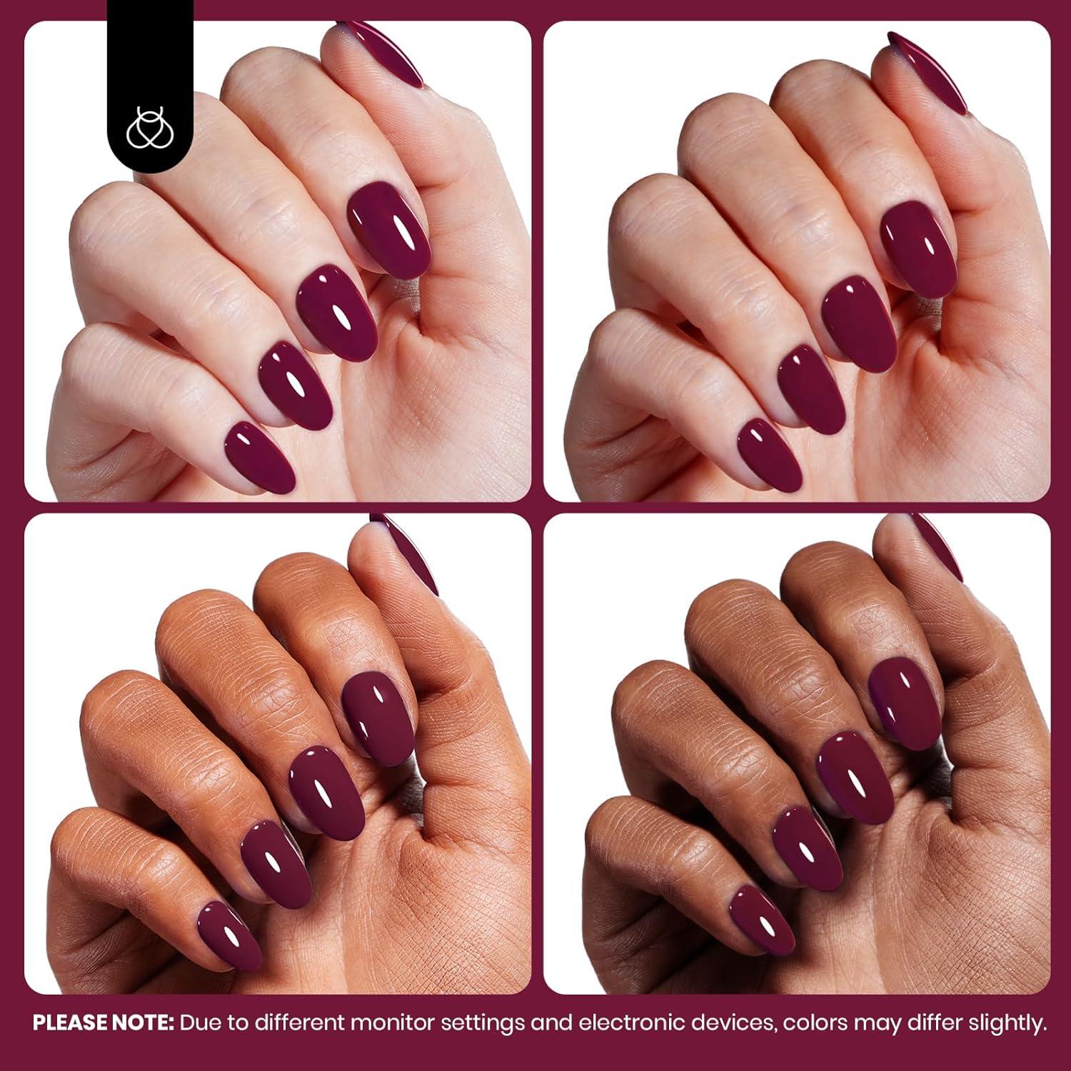 imageBeetles Nude Pink Gel Nail Polish  Misty Rose Jelly Gel Polish Hema Free Natural Nude Pink Nail Polish Nail Concealer Sheer Translucent Effect Soak Off UV Nail Art Manicure Gift for Women 15MLModern Berry