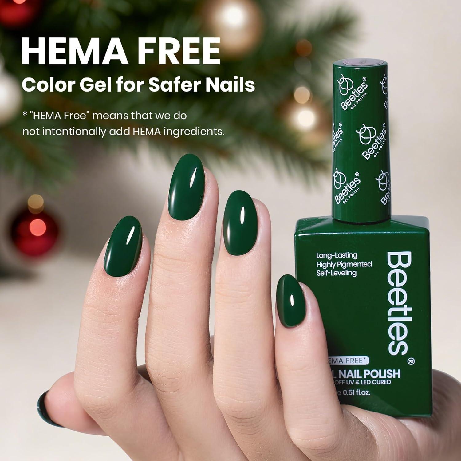 imageBeetles Nude Pink Gel Nail Polish  Misty Rose Jelly Gel Polish Hema Free Natural Nude Pink Nail Polish Nail Concealer Sheer Translucent Effect Soak Off UV Nail Art Manicure Gift for Women 15MLRainforest Green