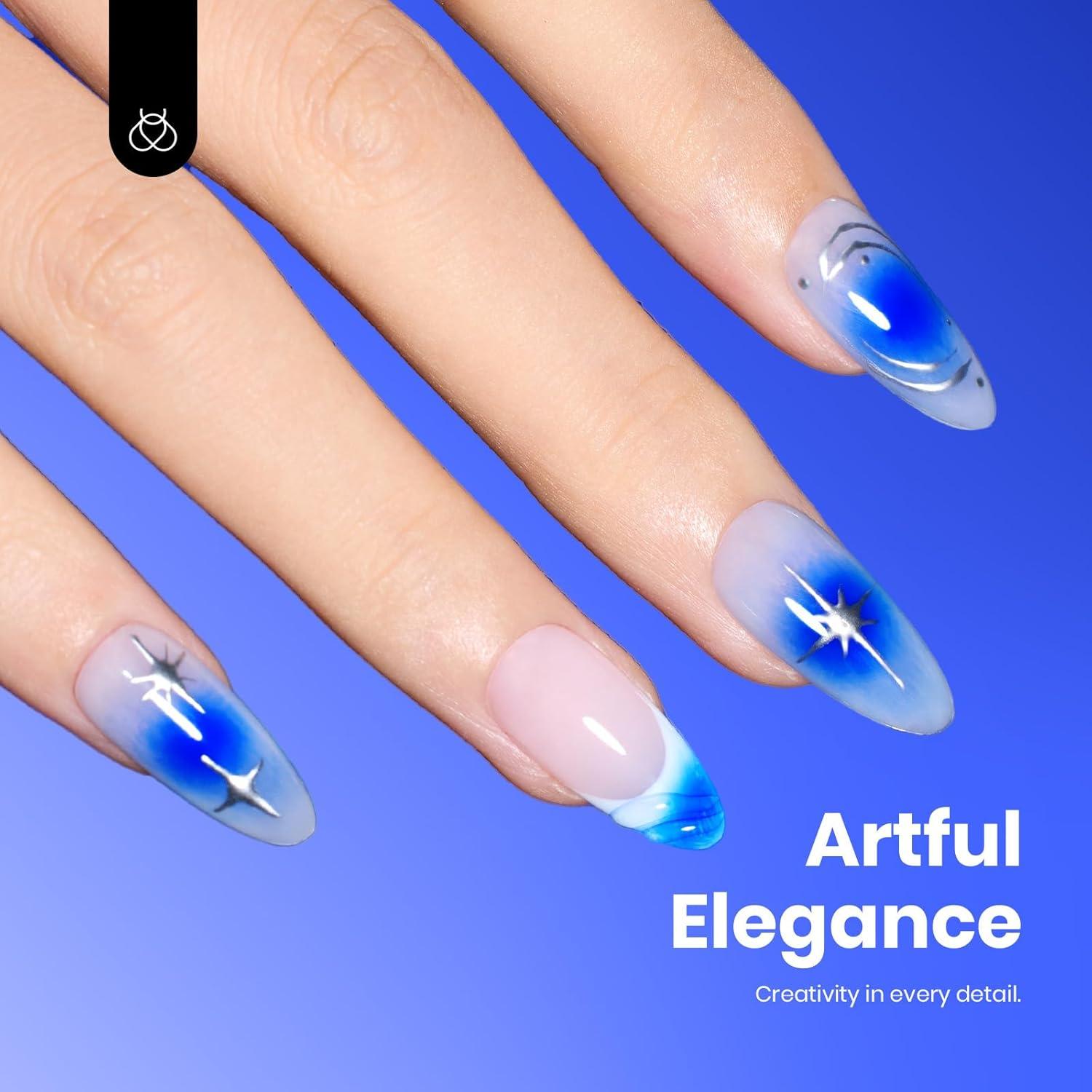 imageBeetles Nude Pink Gel Nail Polish  Misty Rose Jelly Gel Polish Hema Free Natural Nude Pink Nail Polish Nail Concealer Sheer Translucent Effect Soak Off UV Nail Art Manicure Gift for Women 15MLEternal Blue