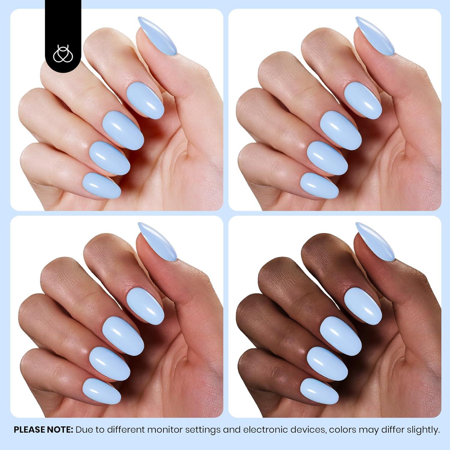 imageBeetles Nude Pink Gel Nail Polish  Misty Rose Jelly Gel Polish Hema Free Natural Nude Pink Nail Polish Nail Concealer Sheer Translucent Effect Soak Off UV Nail Art Manicure Gift for Women 15MLHemafree Blue Memories