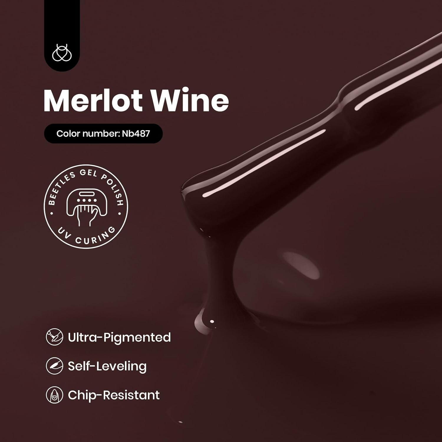 imageBeetles Nude Pink Gel Nail Polish  Misty Rose Jelly Gel Polish Hema Free Natural Nude Pink Nail Polish Nail Concealer Sheer Translucent Effect Soak Off UV Nail Art Manicure Gift for Women 15MLHemaFree Merlot Wine