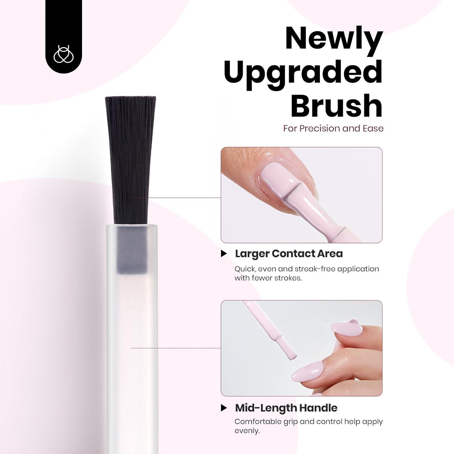 imageBeetles Nude Pink Gel Nail Polish  Misty Rose Jelly Gel Polish Hema Free Natural Nude Pink Nail Polish Nail Concealer Sheer Translucent Effect Soak Off UV Nail Art Manicure Gift for Women 15MLHemafree Cream Puff